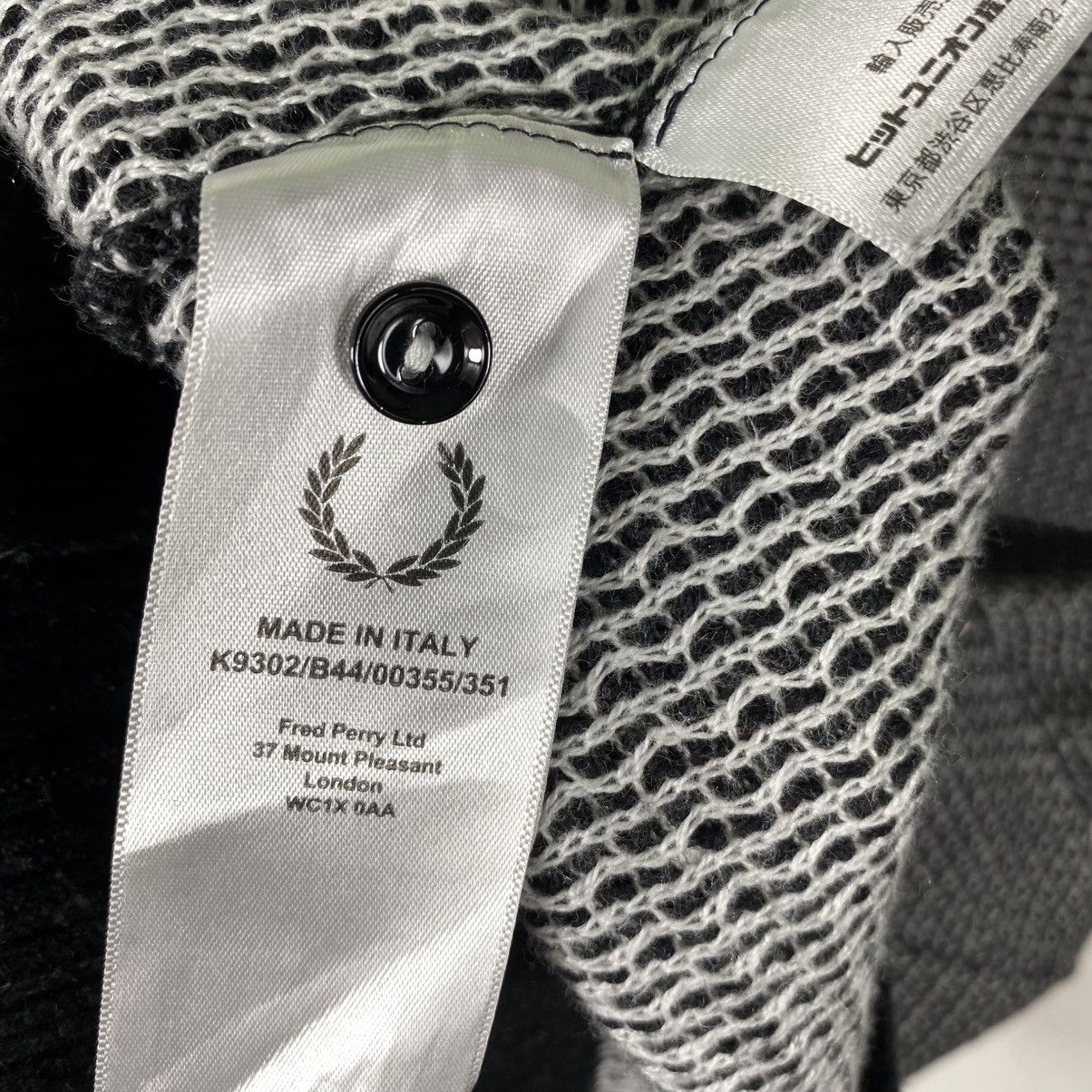 Fred Perry Fred Perry Reissues Knitted Polo, Black & White Size US XS / EU 42 / 0 - 13 Thumbnail