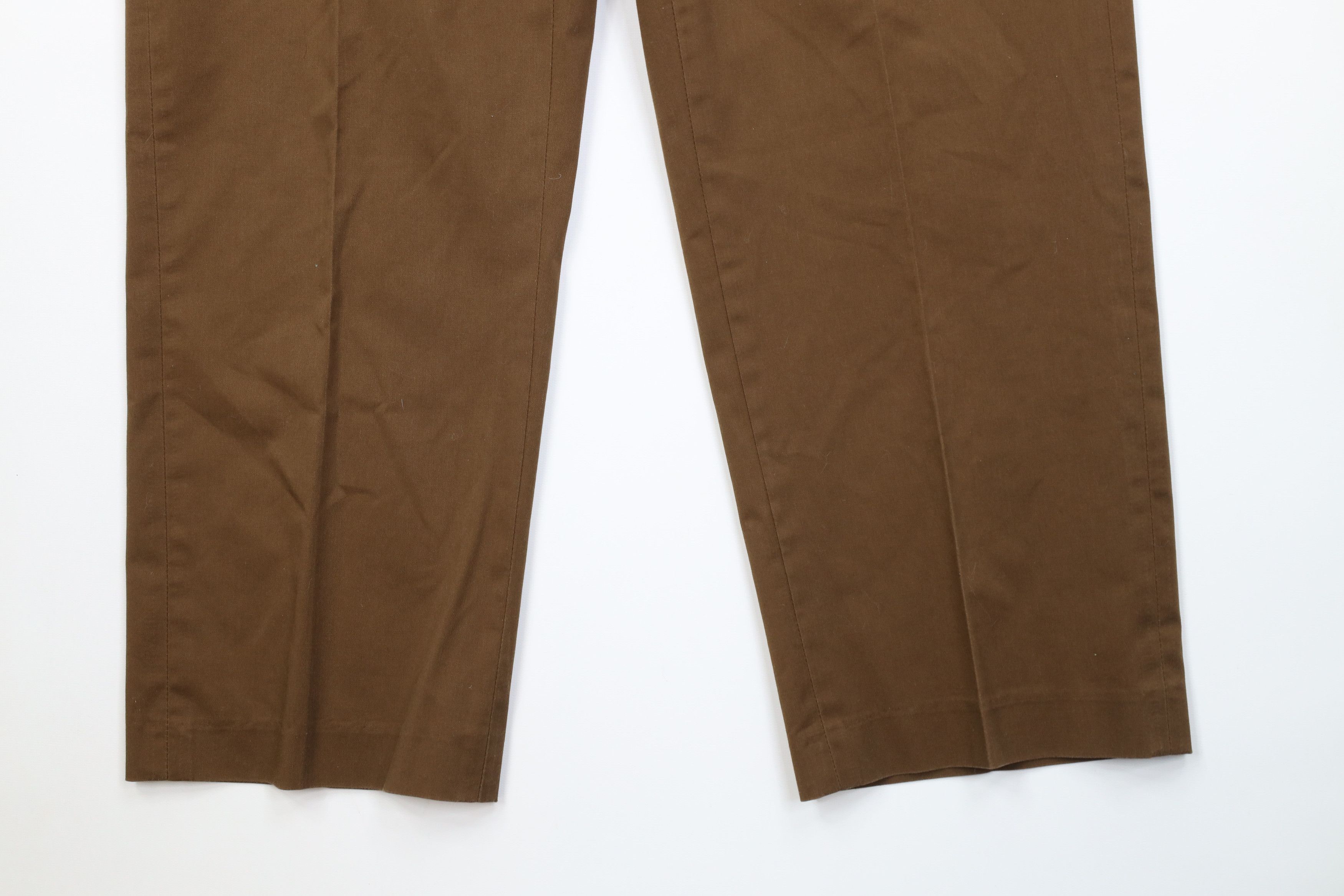 Orvis Vintage 90s Orvis Faded Wide Leg Chino Pants Trousers Brown Size US 34 / EU 50 - 4 Thumbnail