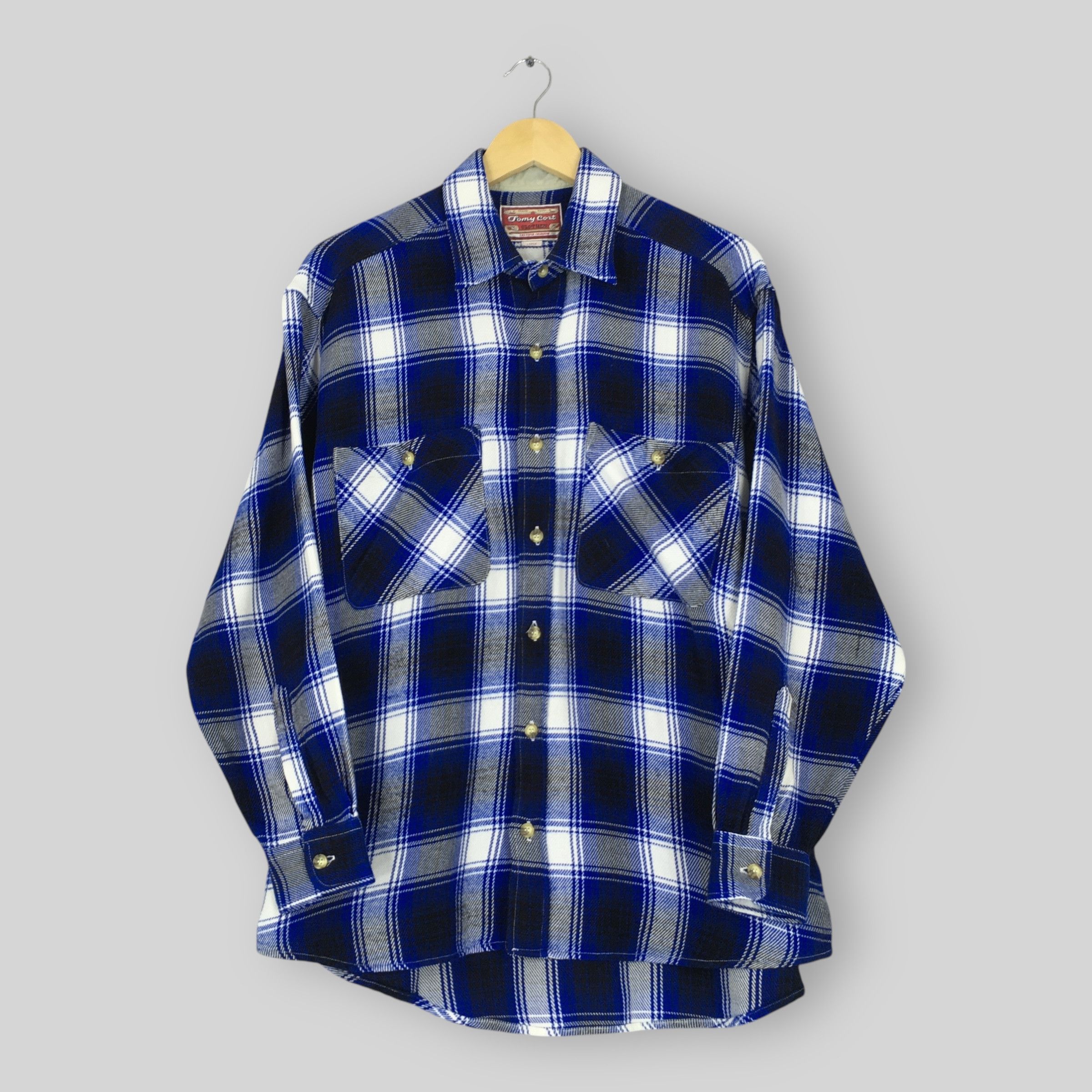 Flannel Vintage Tomy Cort Plaid Shadow Checked Flannel Shirt Large Size US L / EU 52-54 / 3 - 1 Thumbnail