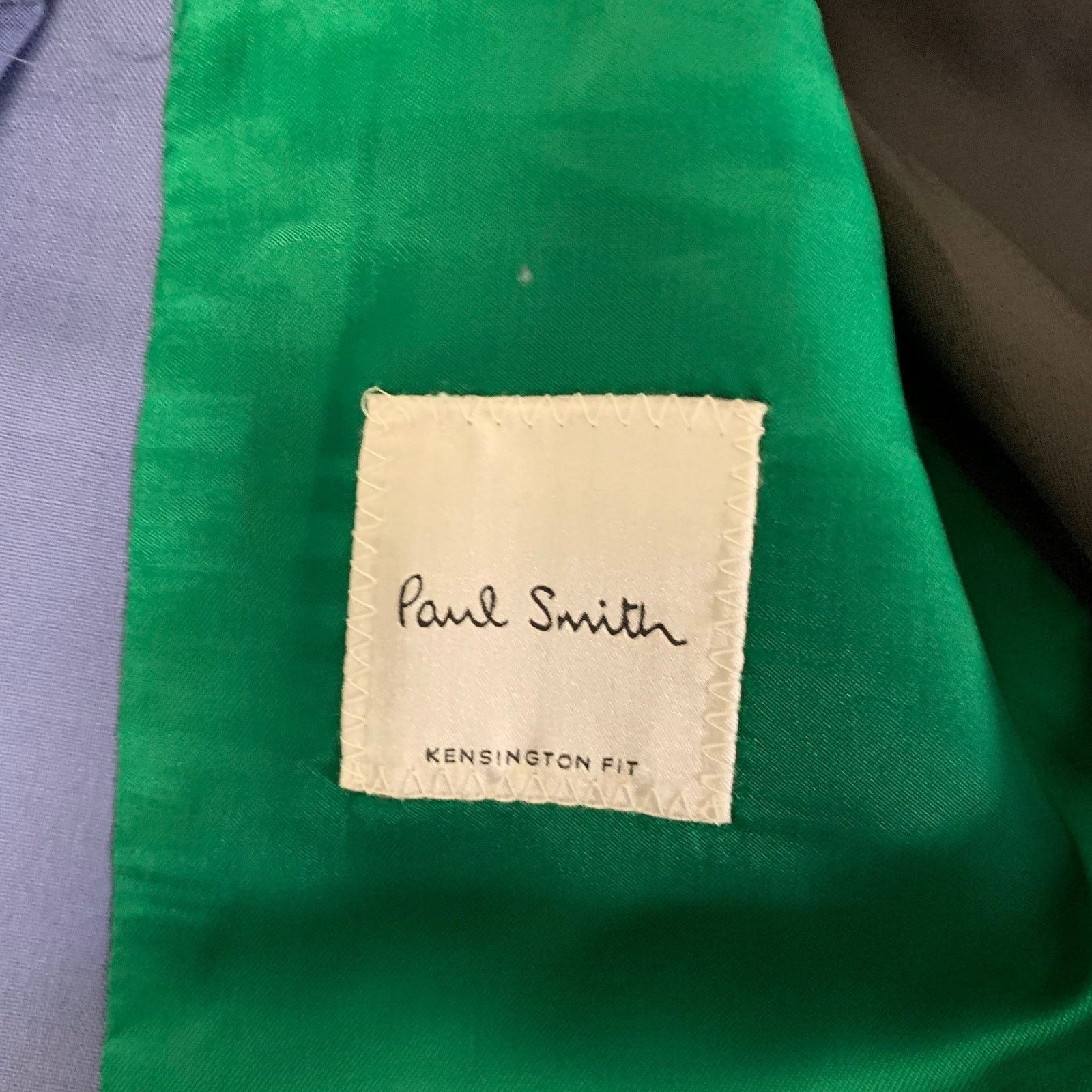Paul Smith PAUL SMITH 38R Blue Periwinkle Wool Mohair Notch Lapel Suit Size 38R - 7 Thumbnail