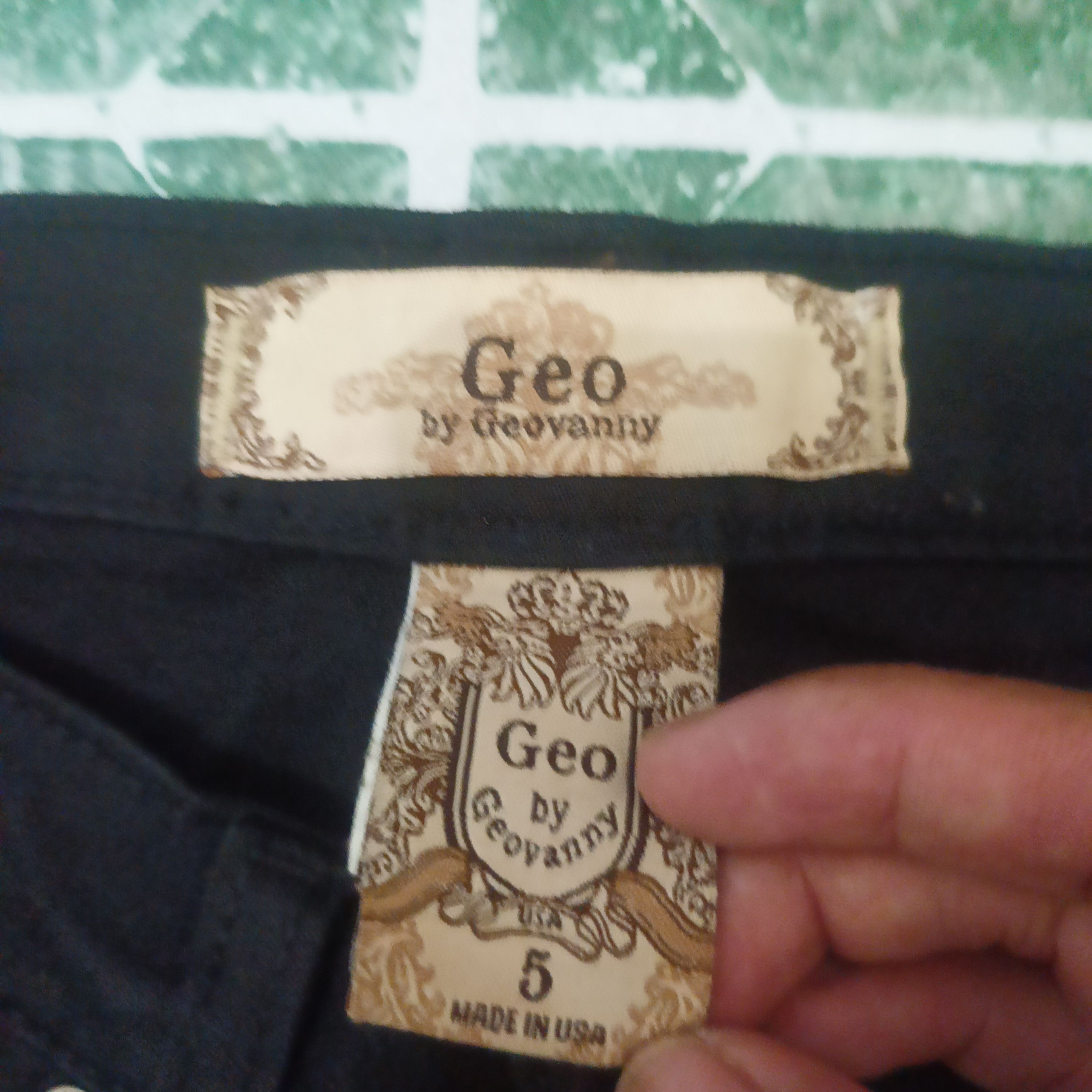 GEO 💥Insane💥 GEO BY GEOVANNY art PAINTING Stretch skinny PANTS Size US 32 / EU 48 - 9 Thumbnail