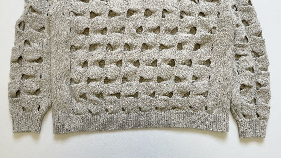 Issey Miyake Cream Cut Out Wool ‘Nest Knit’ Size US M / EU 48-50 / 2 - 18 Thumbnail