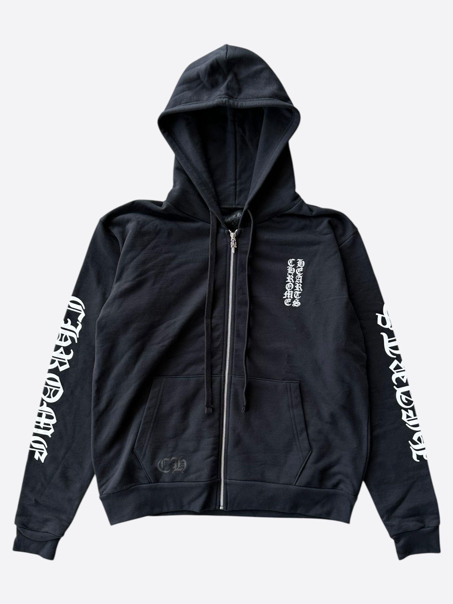 パーカー・フーディ Chrome Hearts T Logo FU Shoulder Zip Up Hoodie Buy Chrome Hearts T Logo USA Shoulder Zip Up Hoodie 'Black