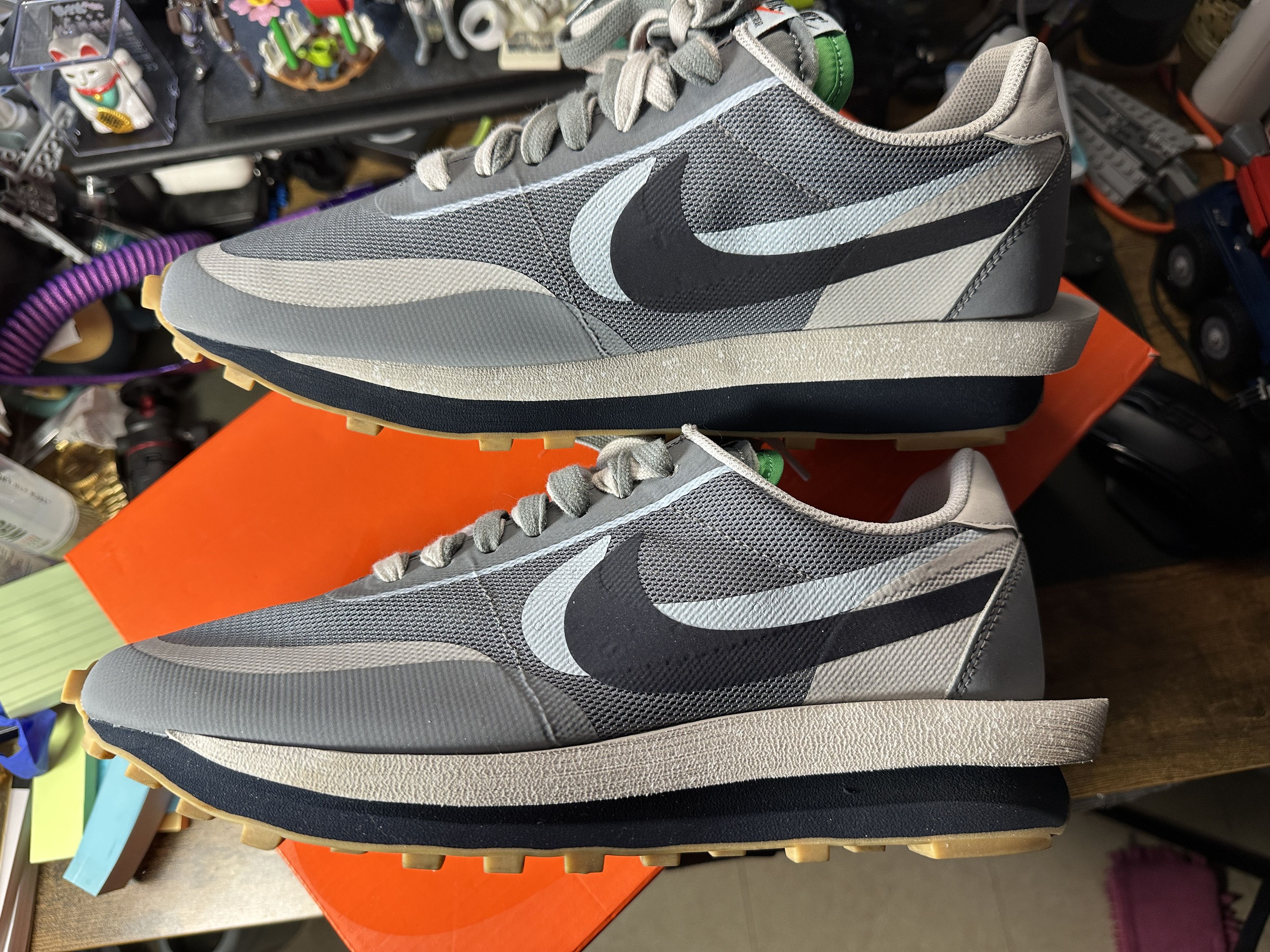 CLOT × Nike × Sacai Nike LD Waffle Cool Grey 11.5M Size US 11.5 / EU 44-45 - 1 Thumbnail