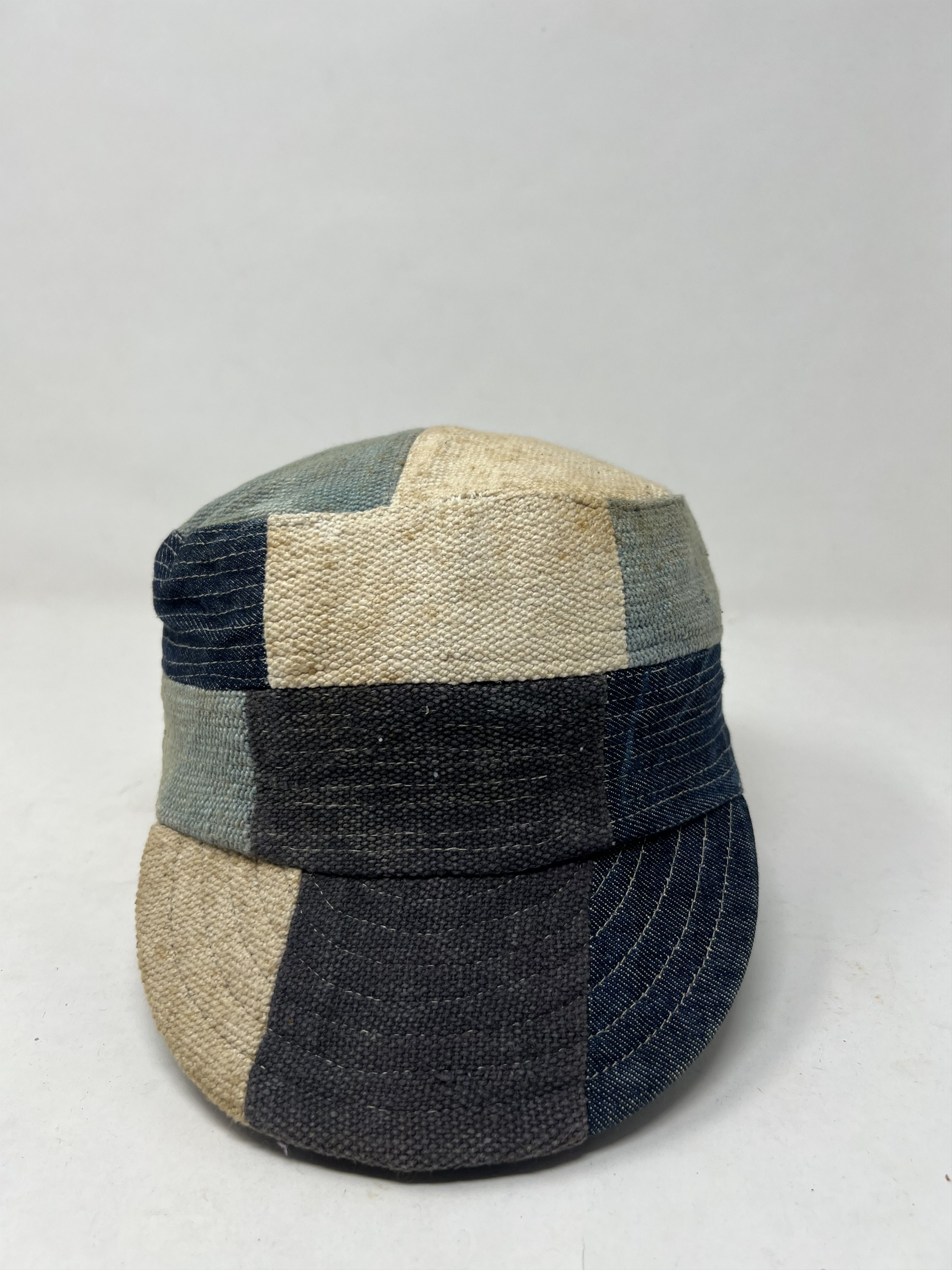 Japanese Brand Patchwork Indigo Sashiko Hat Size ONE SIZE - 5 Thumbnail