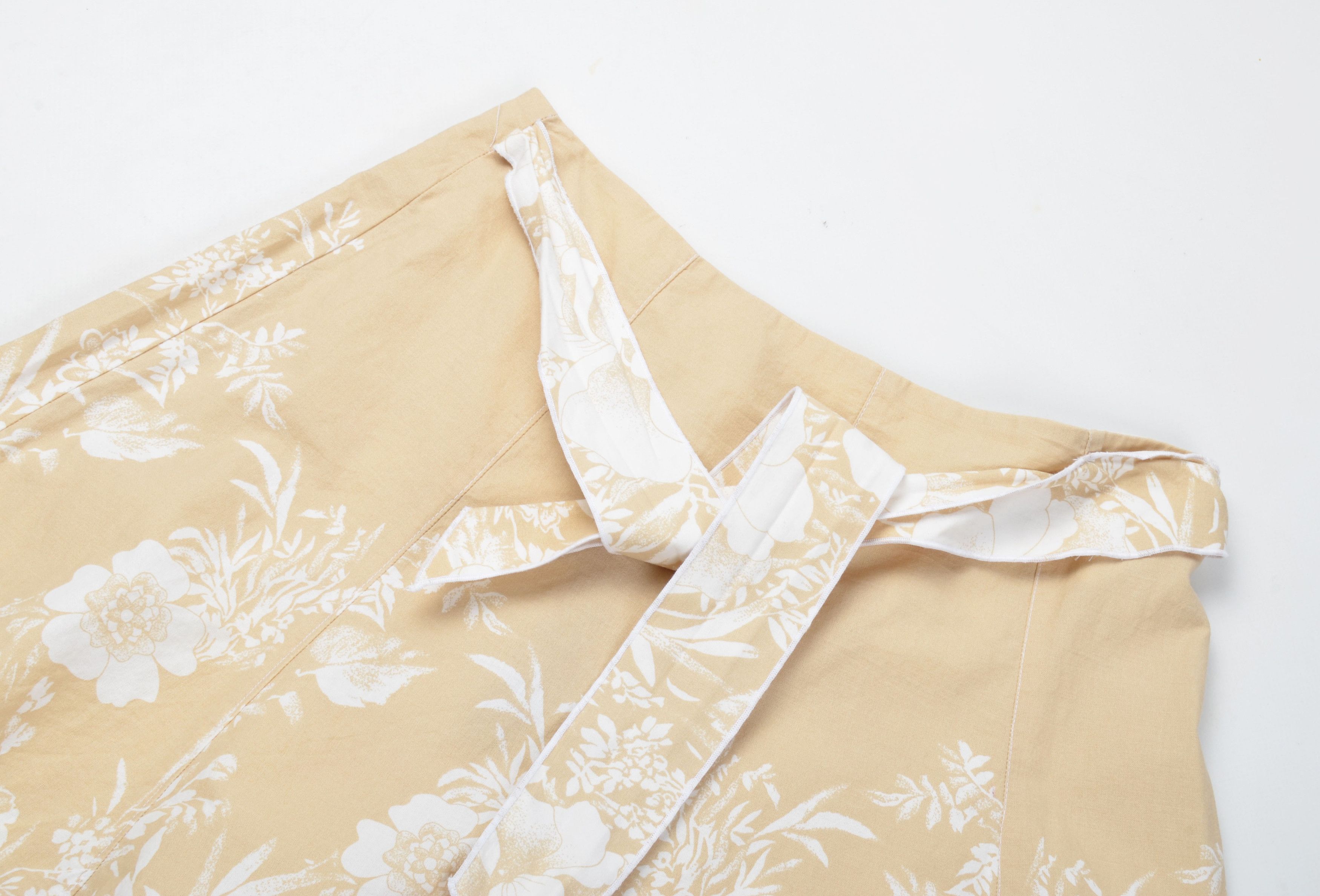 Morgan De Toi Morgan de Toi Y2K Fairy Cottage Beige Floral Flared Skirt Size 28" / US 6 / IT 42 - 5 Thumbnail