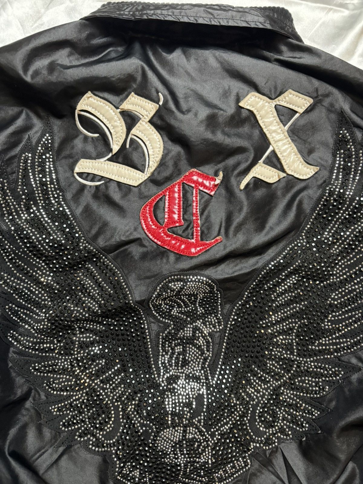 Japanese Brand × Vintage Vintage printed light bomber jacket rhinestones Size M / US 6-8 / IT 42-44 - 7 Thumbnail