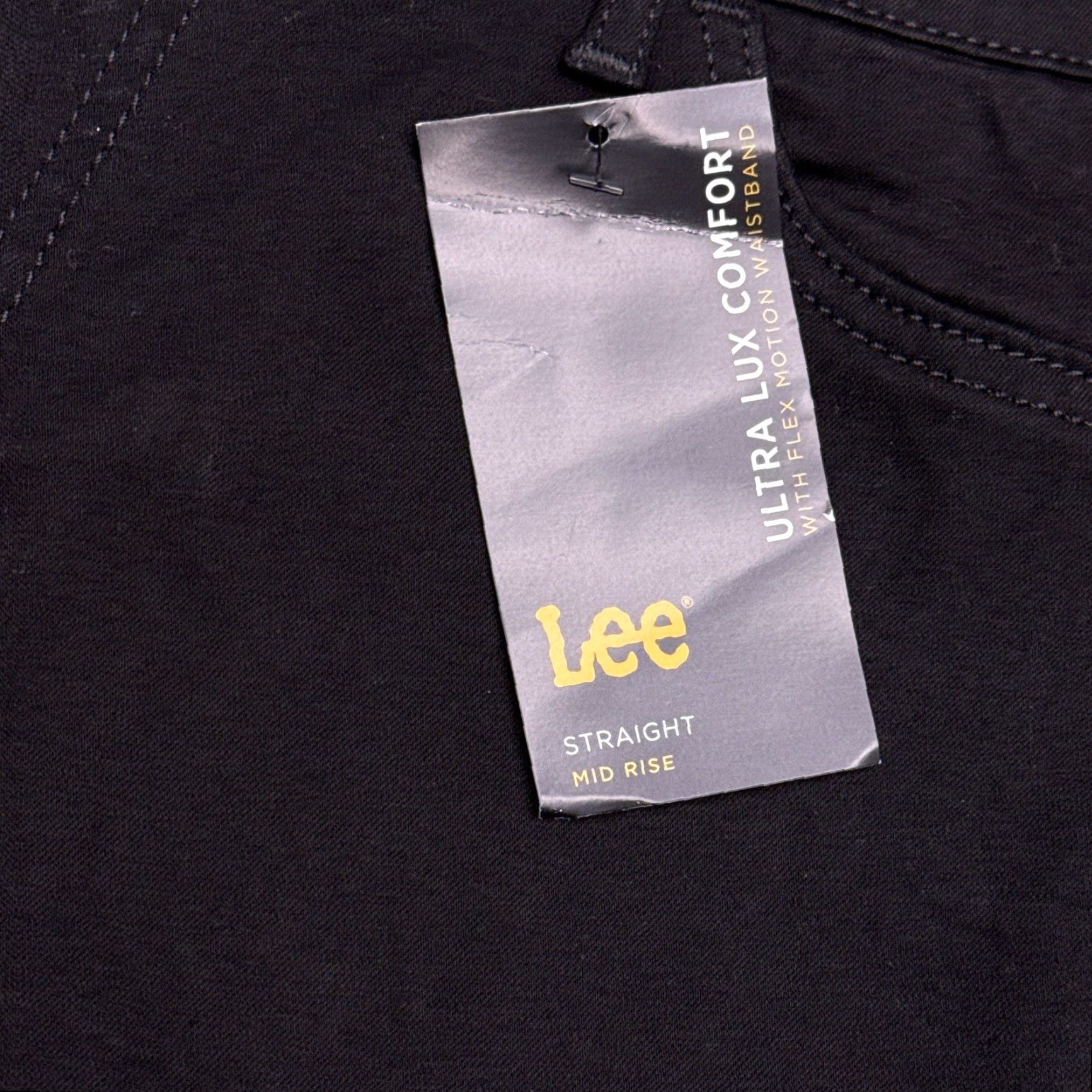 Lee Lee Jeans Womens 10 Medium Black Regular Straight Stretch Mid Rise 5-Pocket Denim NWT Size 32" / US 10 / IT 46 - 5 Thumbnail