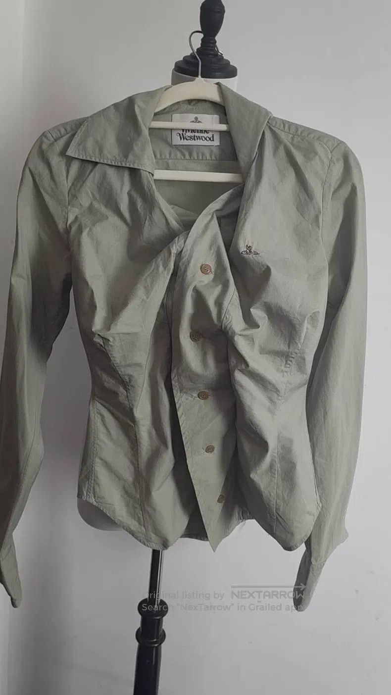 Vivienne Westwood Vivienne Westwood Tea Green Drunkard Shirt Size XS / US 0-2 / IT 36-38 - 2 Thumbnail