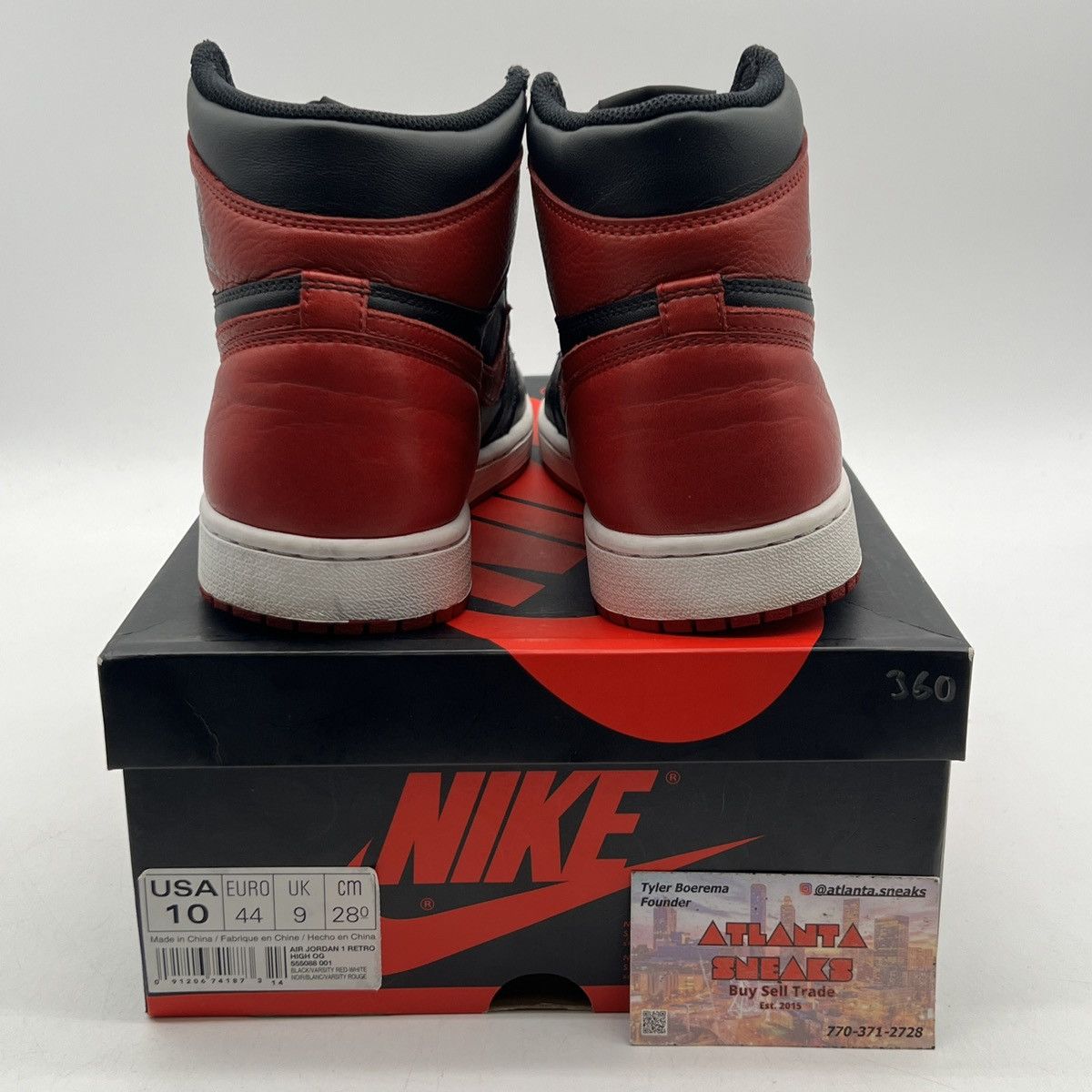 Jordan Brand Air Jordan 1 high banned Size US 10 / EU 43 - 3 Thumbnail