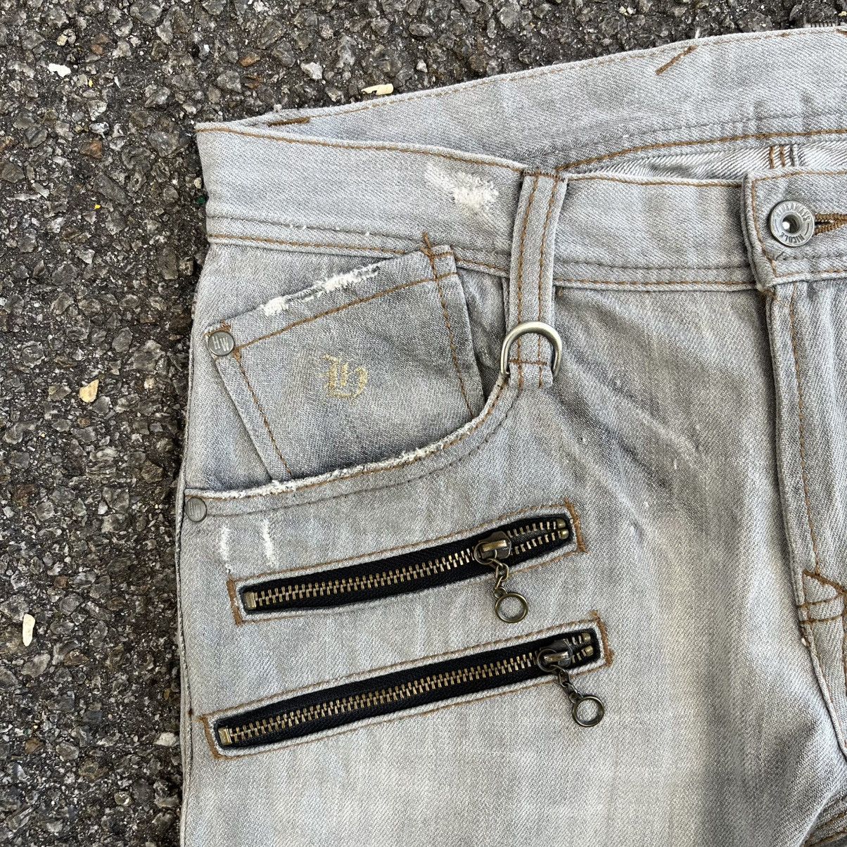 Nicole Club Distressed Zipper Denim Hideaways Nicole Club For Men Jeans Size US 29 - 5 Thumbnail