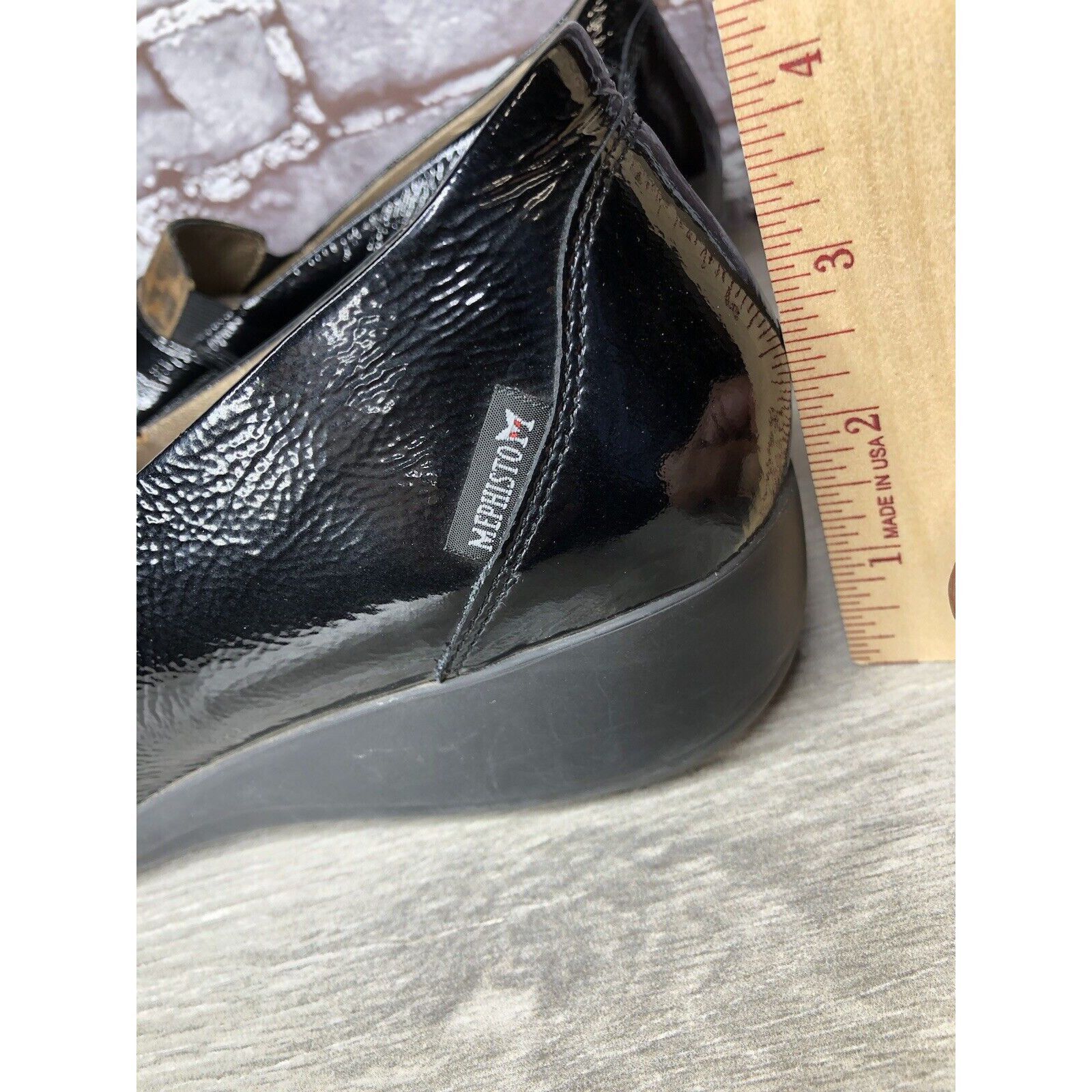 Mephisto Mephisto Air Jet Black Patent Leopard Print Penny Wedge Shoe Size US 11 / IT 41 - 10 Thumbnail