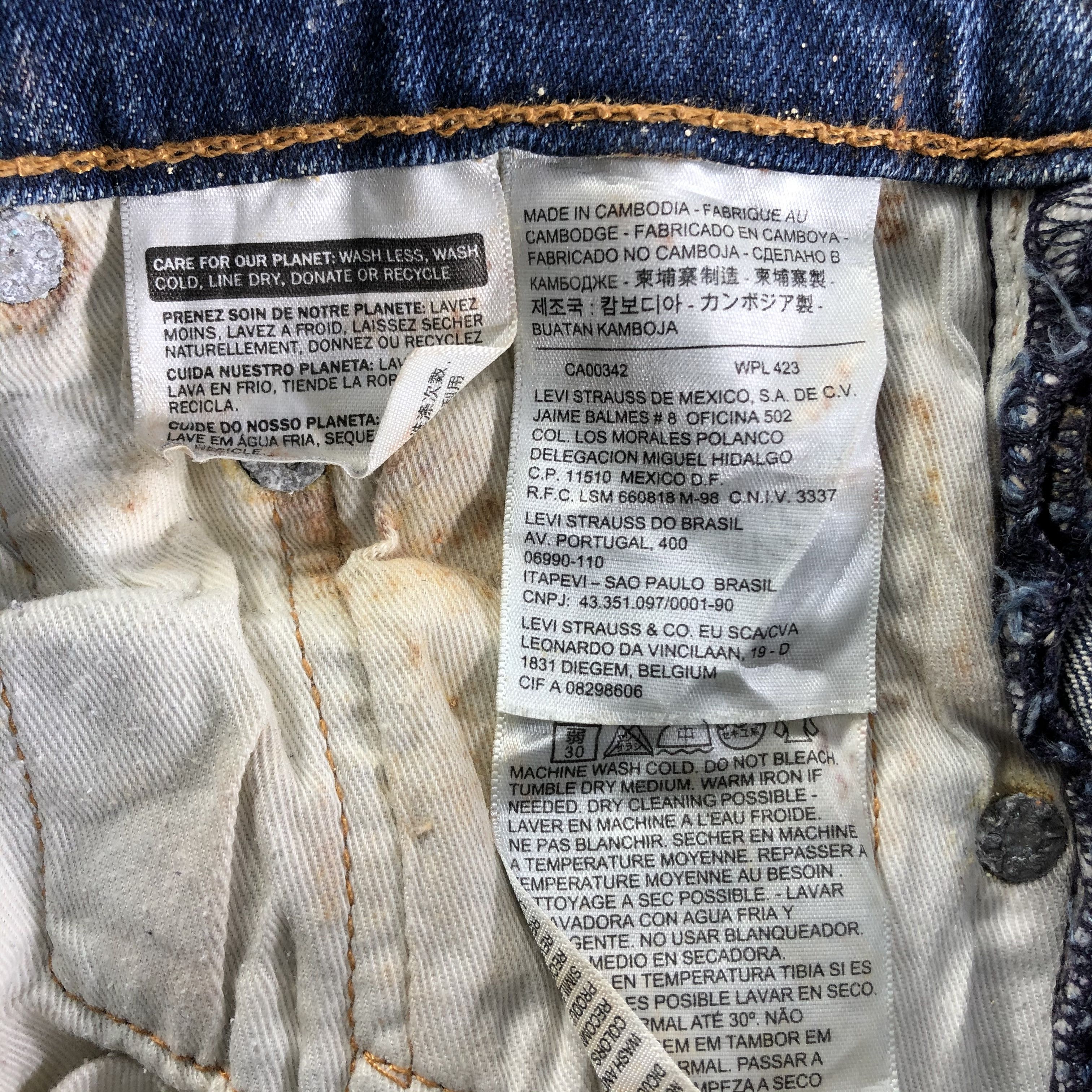 Levi's Vintage Blue Wash Levis 513 Jeans-J3725 Size US 28 / EU 44 - 11 Thumbnail