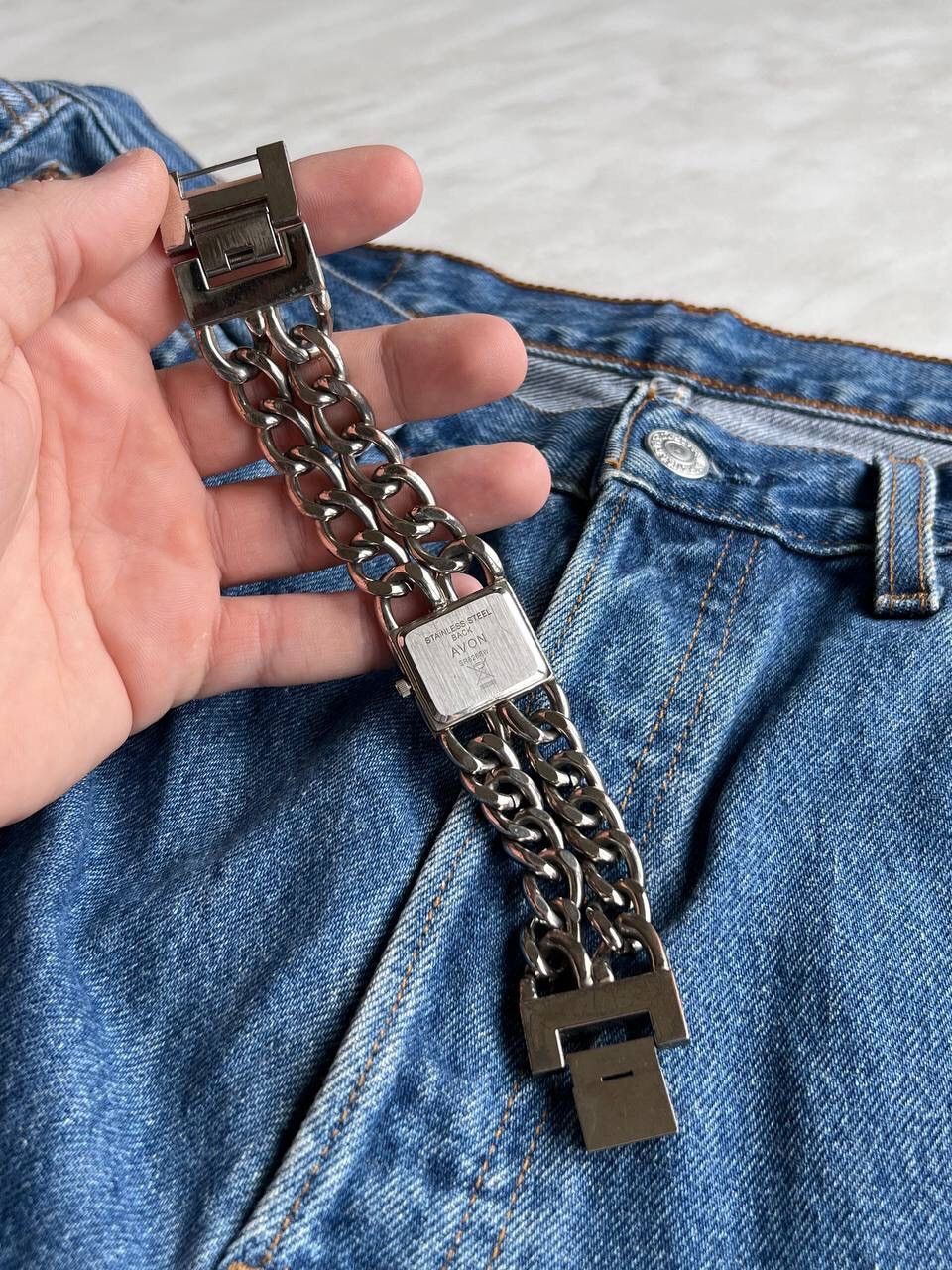 Japanese Brand × Vintage Vintage Japanese style Chain Metal futuristic Watch Bracelet Size ONE SIZE - 10 Thumbnail