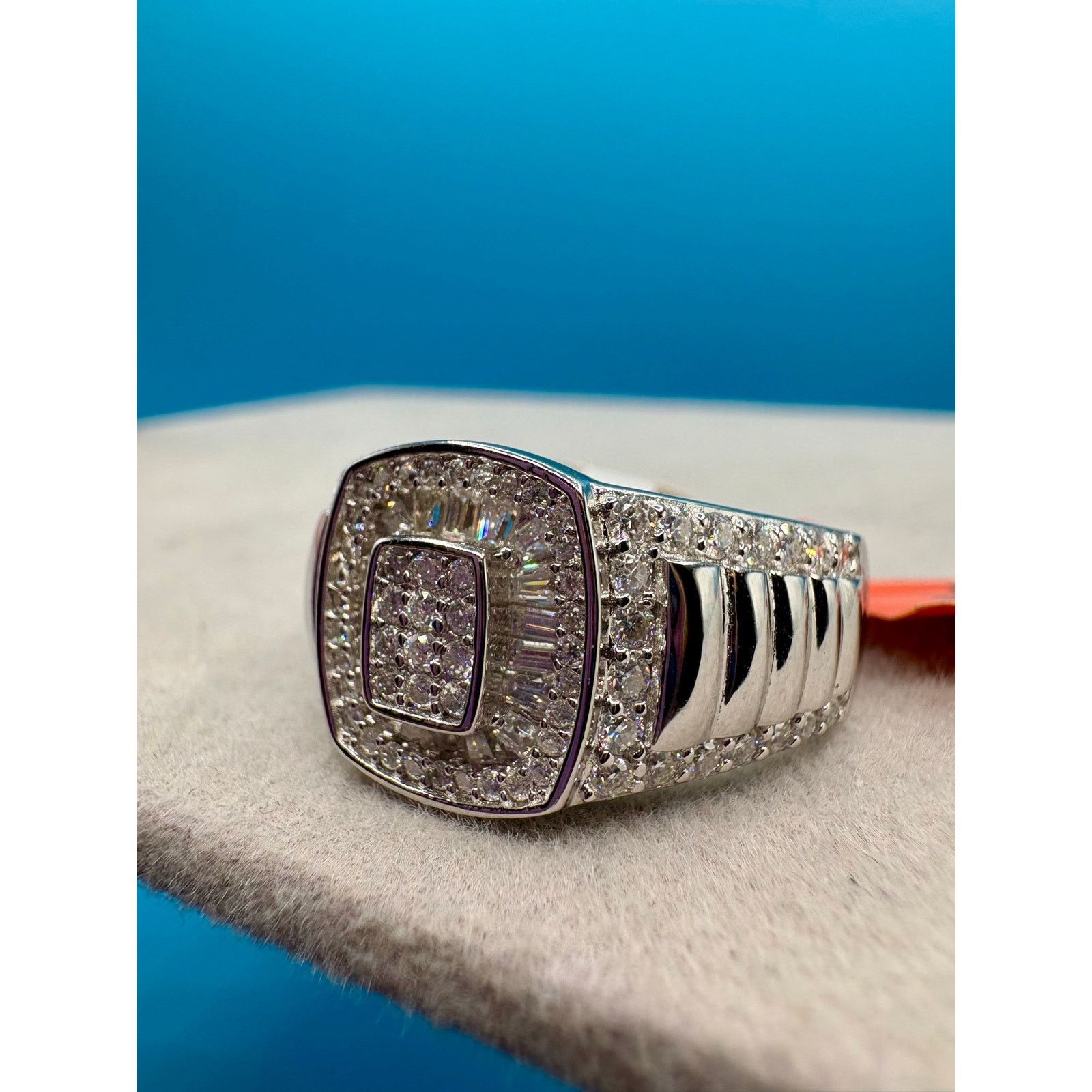 Jewelry 3CTW Moissanite in Stamped 925 Silver - Men's Sz. 10 - NWT Size ONE SIZE - 5 Thumbnail