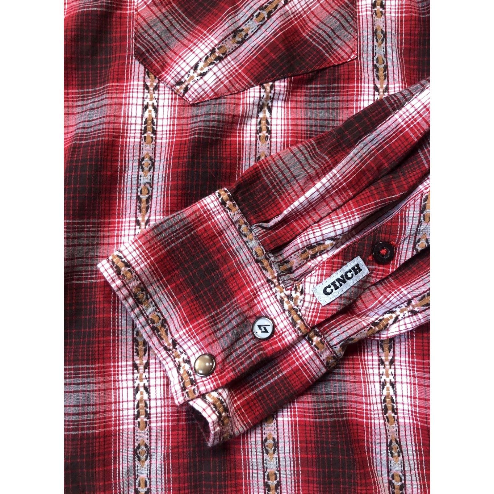 Brooks VINTAGE Garth Brooks Sevens Cinch Shirt Mens XL Plaid Western Pearl Snap Red Size US XL / EU 56 / 4 - 6 Thumbnail
