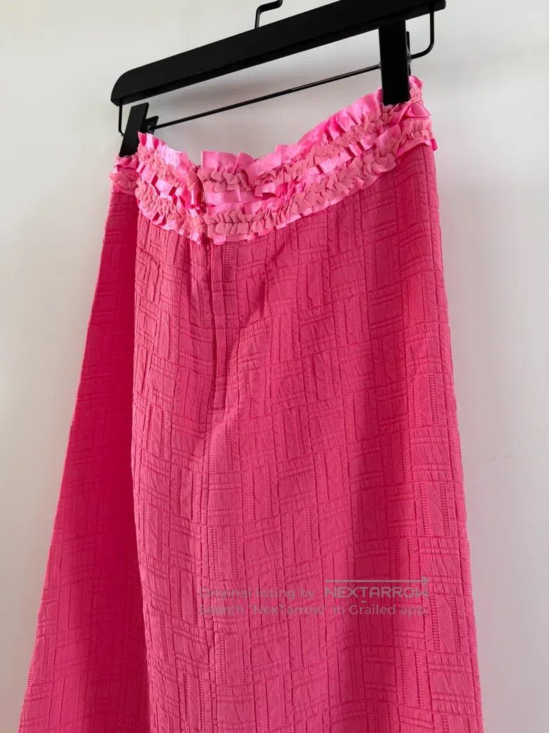 Comme des Garcons Comme Des Garcons size S Pleated waist pink half-skirt Size 23" - 8 Thumbnail