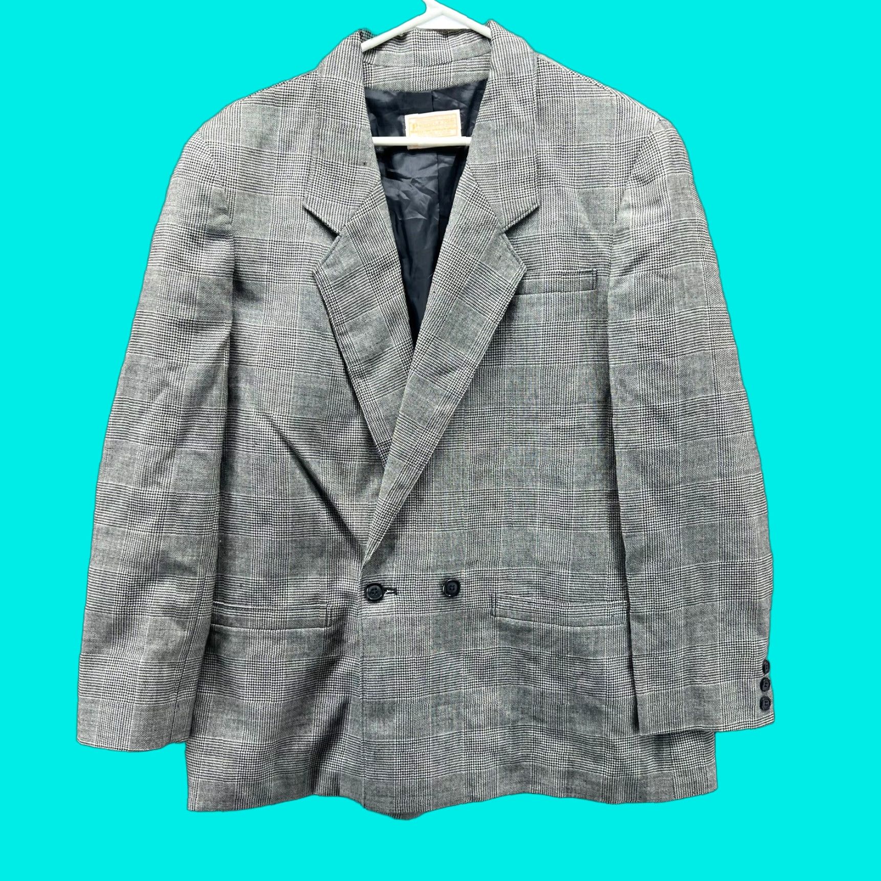 Pendleton VINTAGE Pendleton Blazer Womens 16 Grey Wool Plaid Checkered Sport Coat Size XXL / US 16-18 / IT 52-54 - 1 Thumbnail