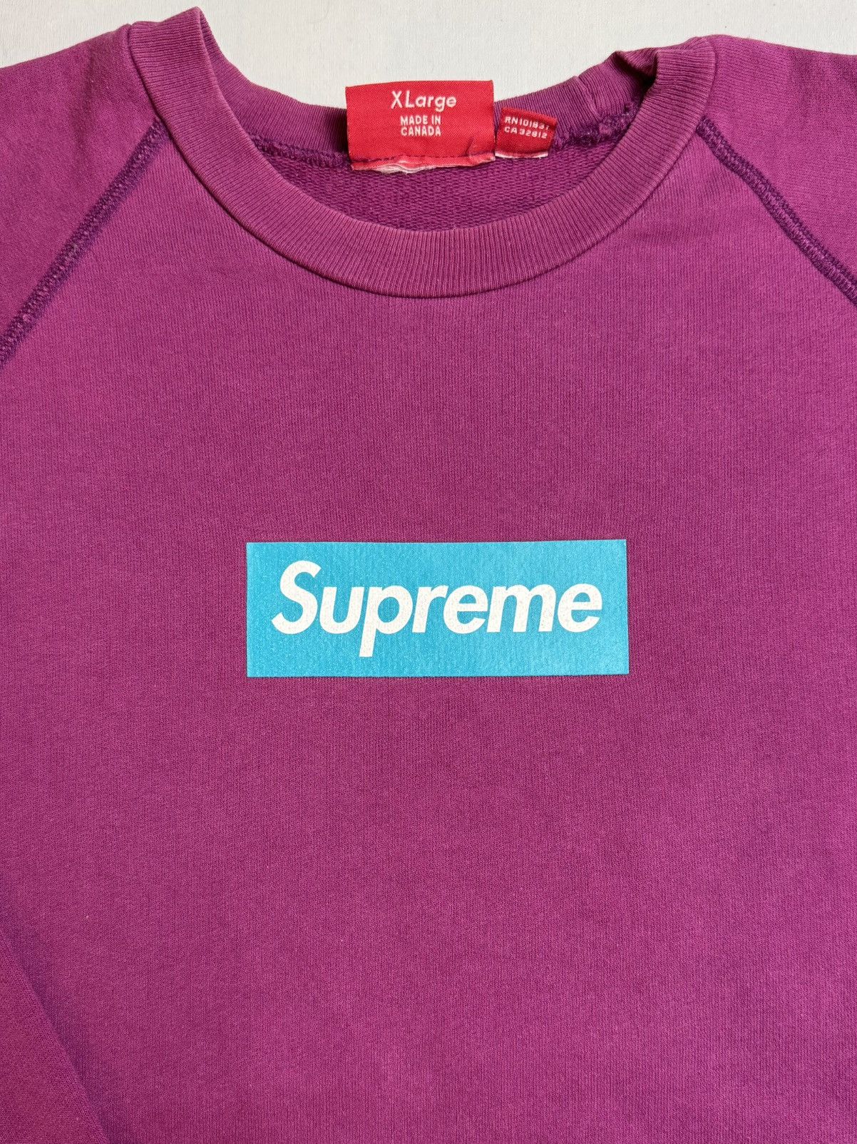 Supreme Supreme Magenta Screenprint Box Logo Crewneck 2007 Size US XL / EU 56 / 4 - 1 Thumbnail