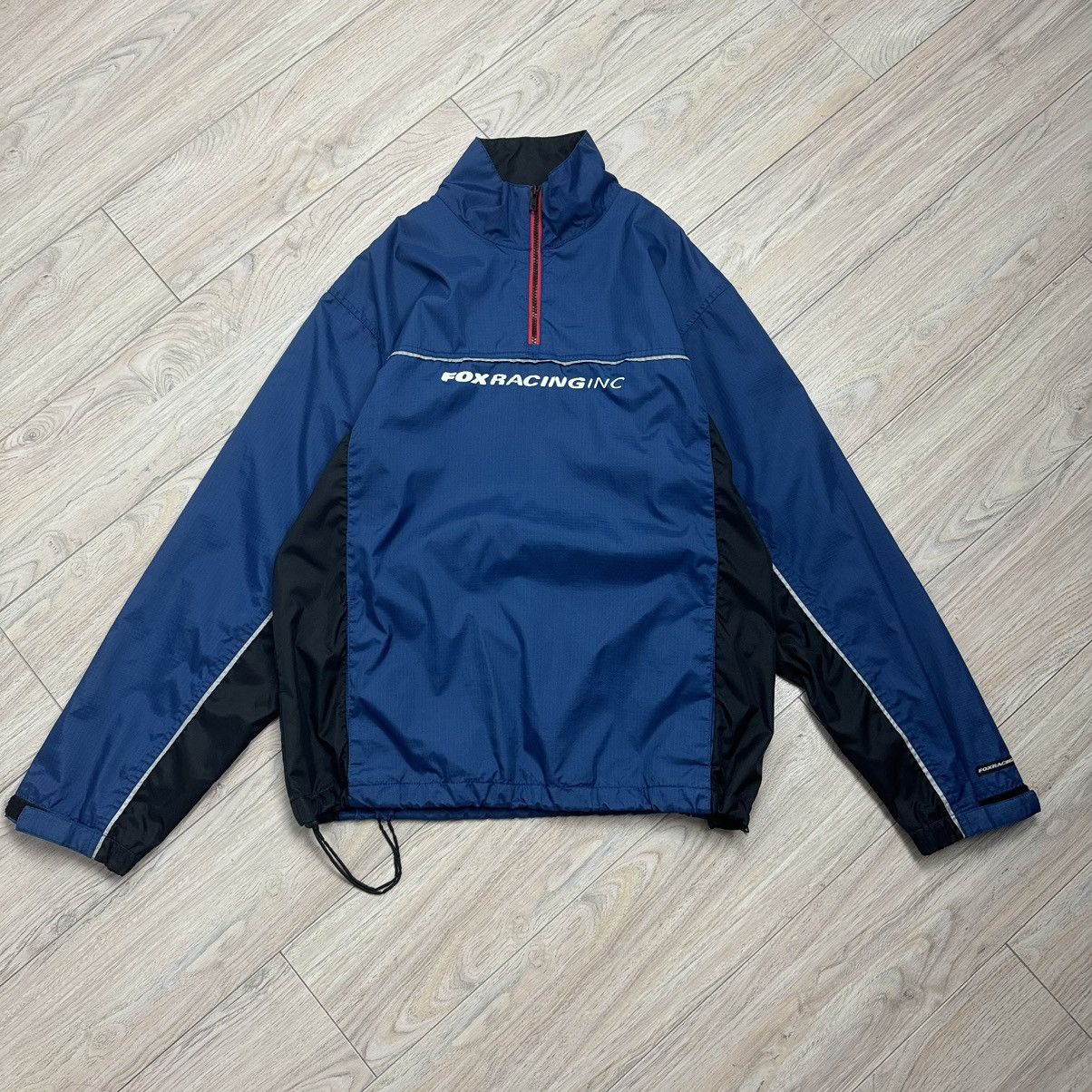 Fox Racing Vintage 90s FOX Racing Polyester 1/4 Zip Light Jacket Size US L / EU 52-54 / 3 - 1 Thumbnail