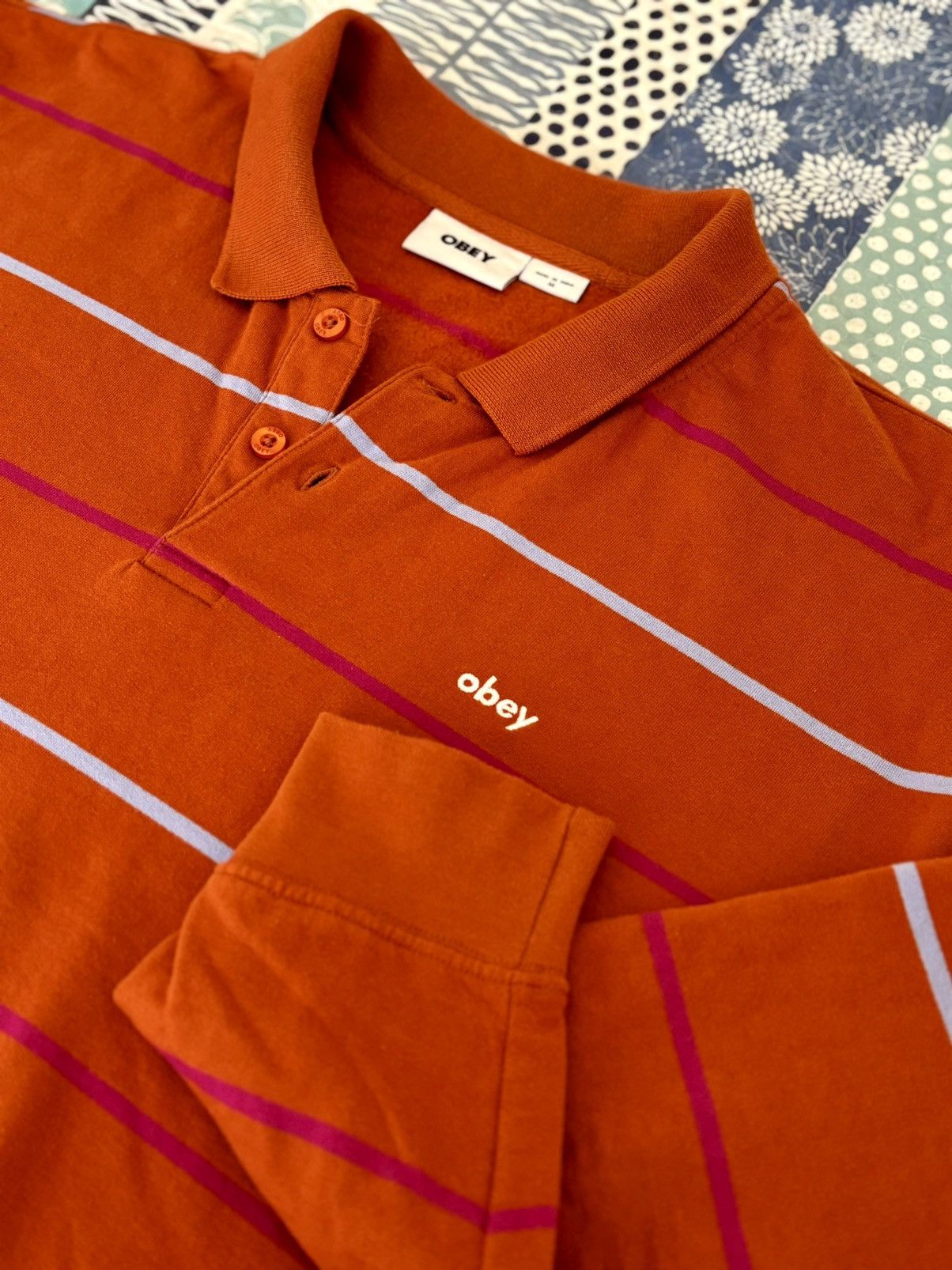 Obey Obey - Long Sleeves Polo Size US M / EU 48-50 / 2 - 4 Thumbnail