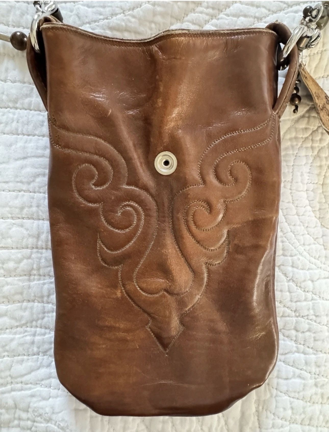Tony Lama Vintage Tony Lama Leather Boot Purse Western Cowgirl USA Size ONE SIZE - 11 Thumbnail