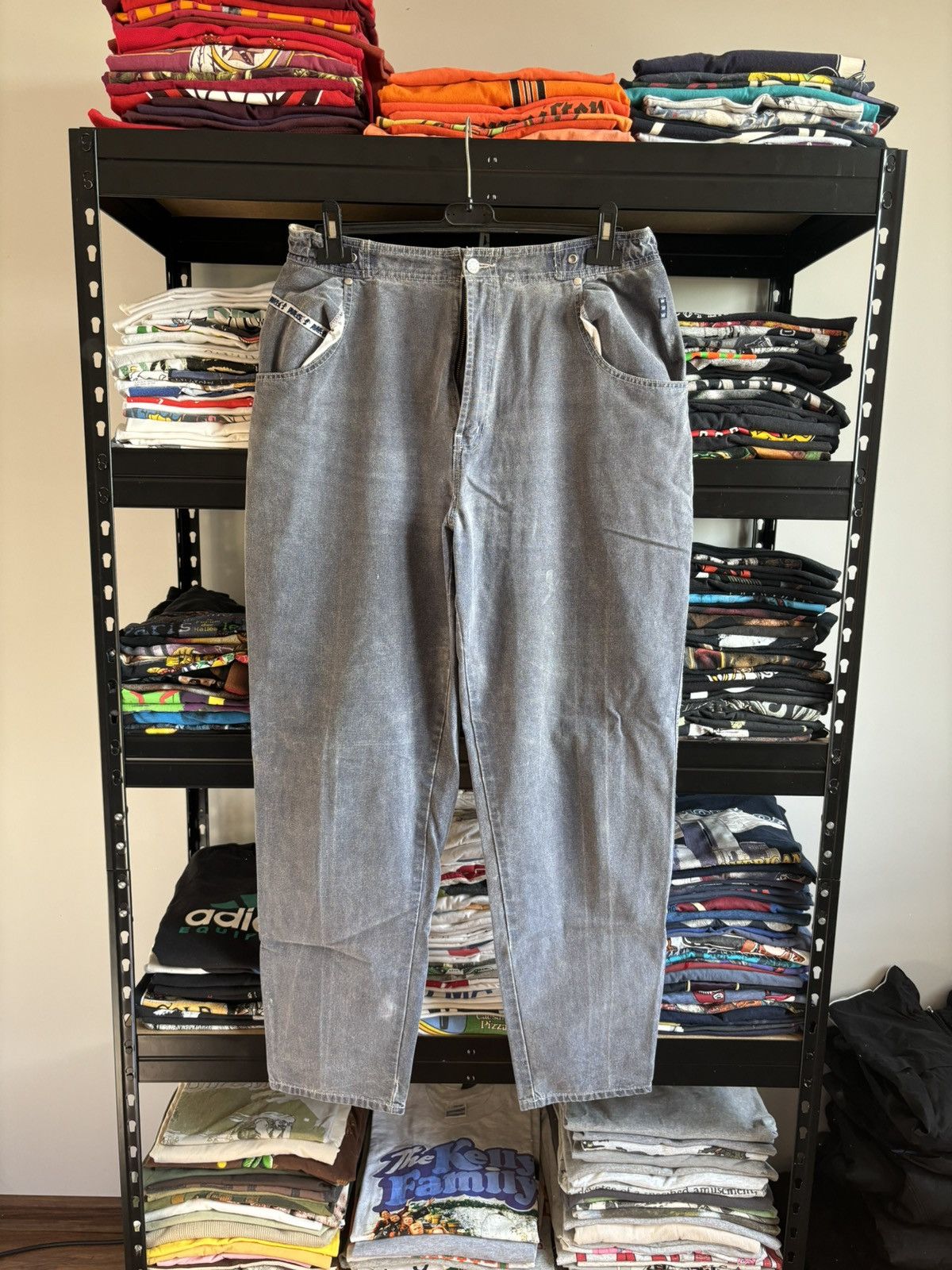 Disney × Mickey Mouse Disney Mickey Mouse Distressed Denim Workwear Rare Grey Size US 34 / EU 50 - 5 Thumbnail