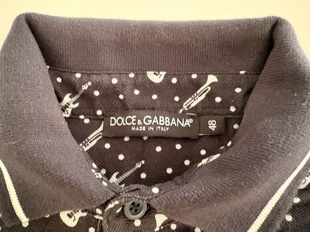 Dolce & Gabbana Dolce & Gabbana Guitar & Trumpet Print Polo — IT 48 Size US M / EU 48-50 / 2 - 3 Thumbnail