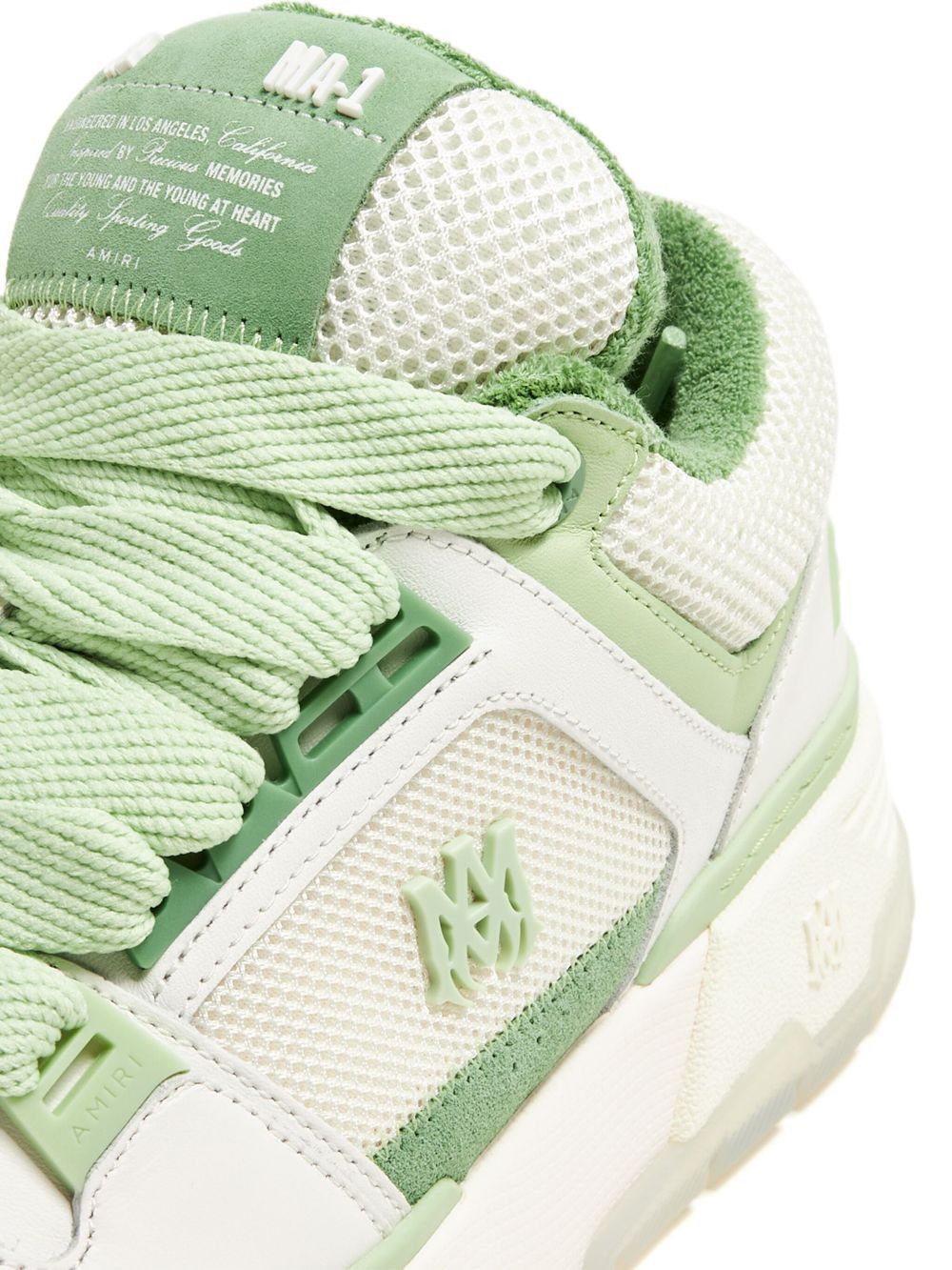 Amiri o1w1db11224 Low-Top Sneakers in White & Green Size US 9 / IT 39 - 4 Thumbnail