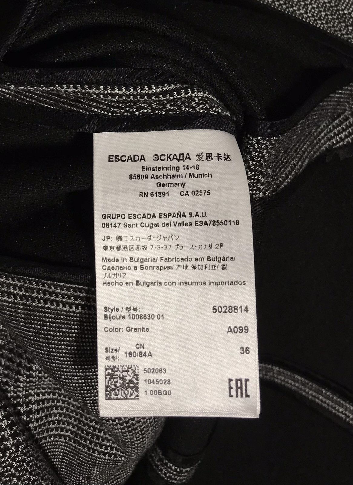 Escada Escada Sport Womens Blazer Plaid Size XS / US 0-2 / IT 36-38 - 8 Thumbnail