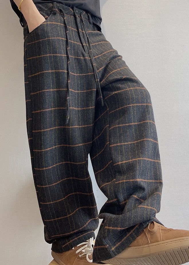 Japanese Brand × Vintage Retro y2k fashion plaid check wool baggy pants Size US 32 / EU 48 - 6 Thumbnail