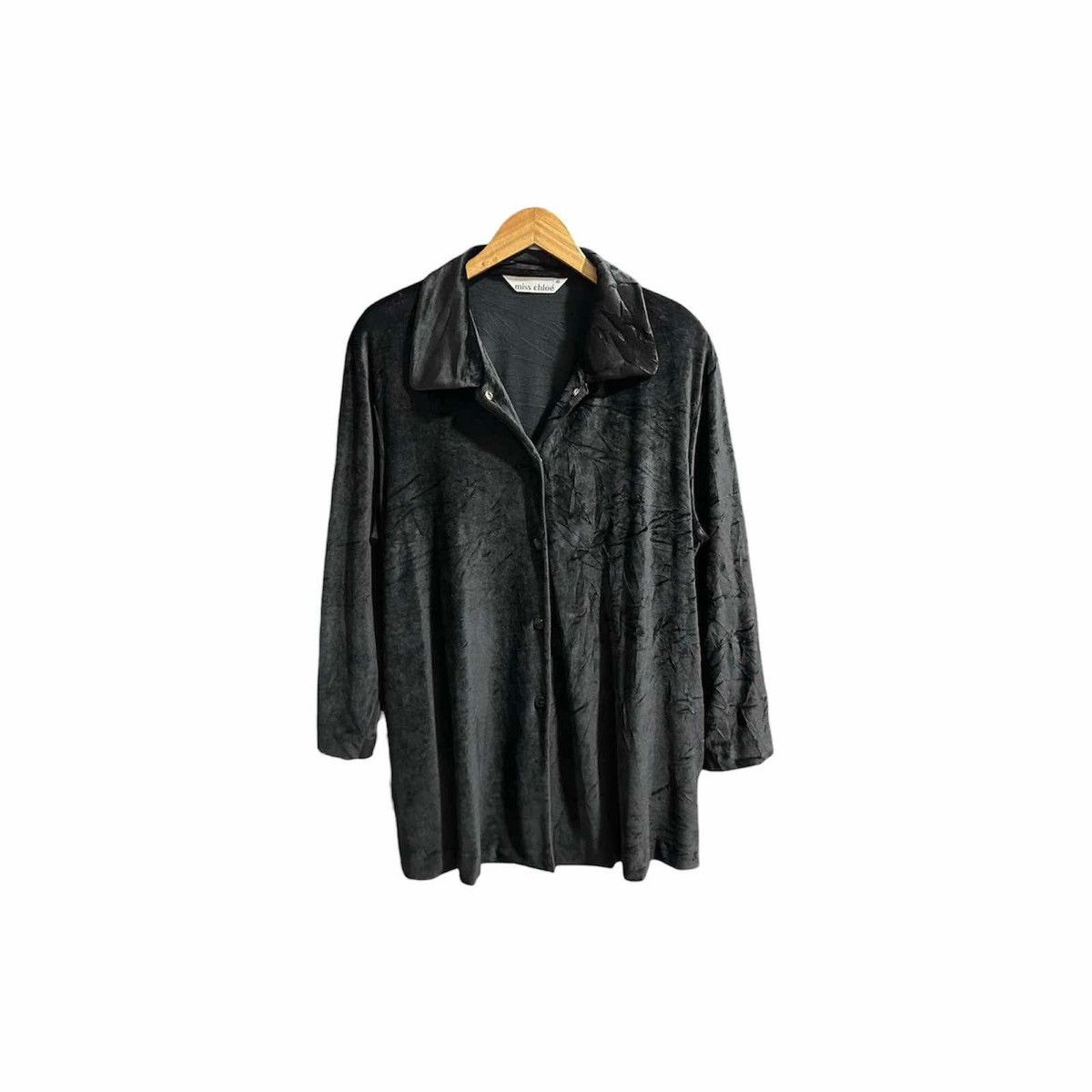 Designer × Japanese Brand 🔥Vintage Miss Chloe Velvet Shirt Snap Button Oversized Size US XL / EU 56 / 4 - 3 Thumbnail