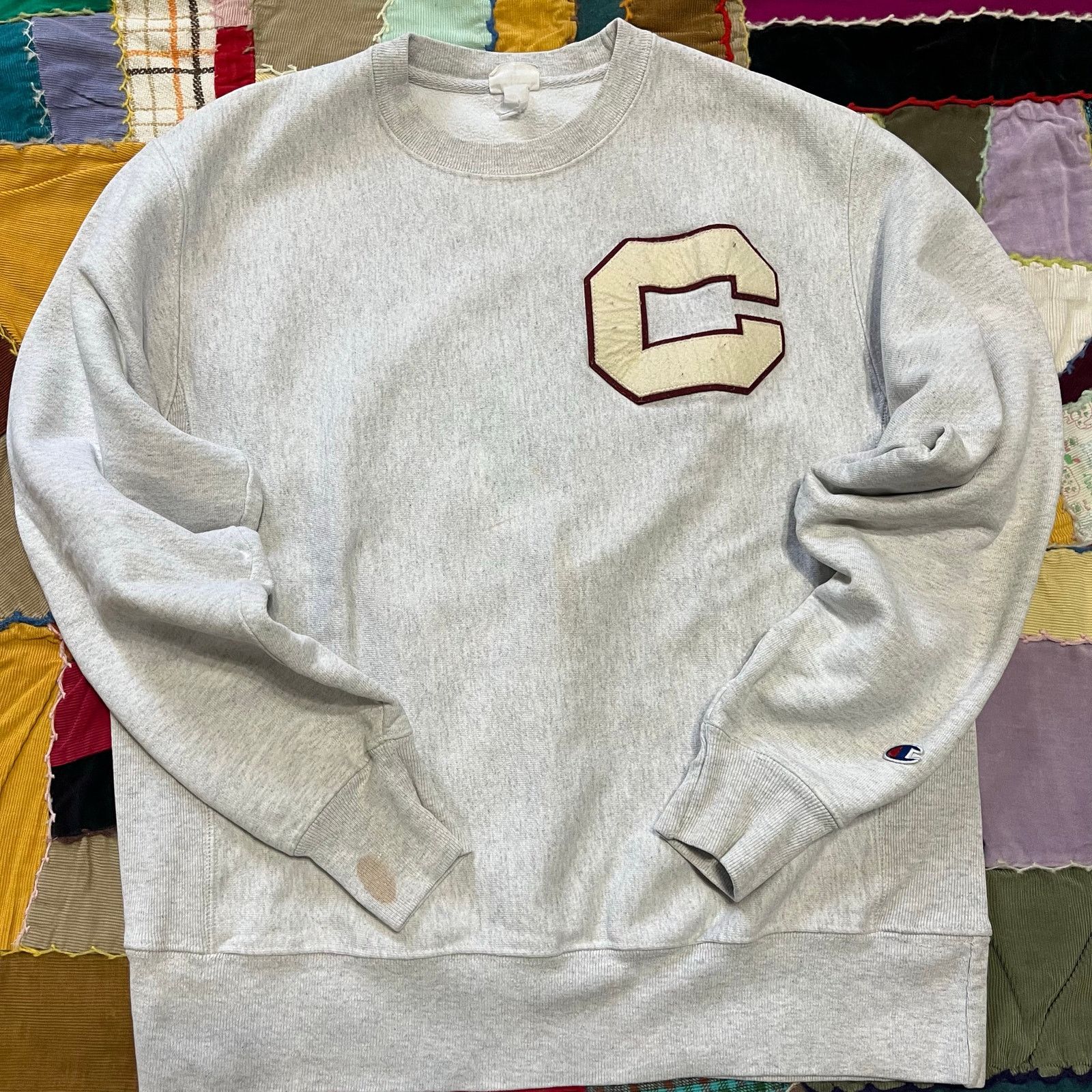 Champion Y2K Champion Big C Logo Grey Crewneck Medium Size US M / EU 48-50 / 2 - 1 Thumbnail