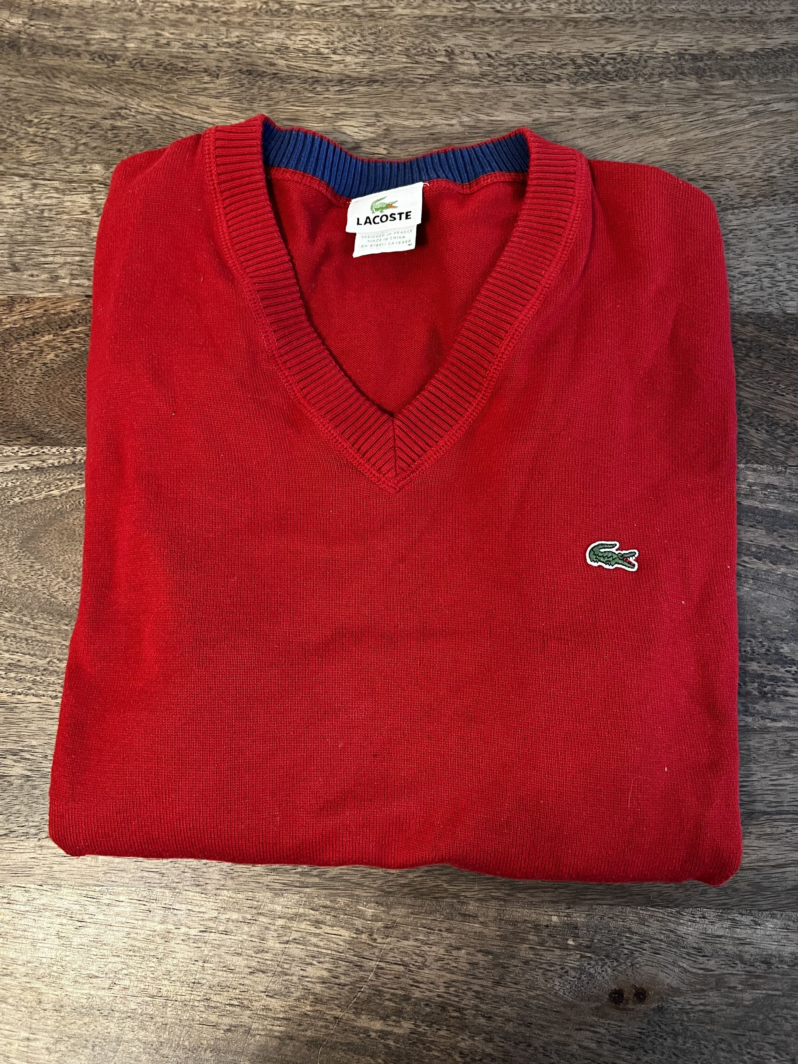 Lacoste Lacoste V-Neck Sweater Size US L / EU 52-54 / 3 - 2 Thumbnail