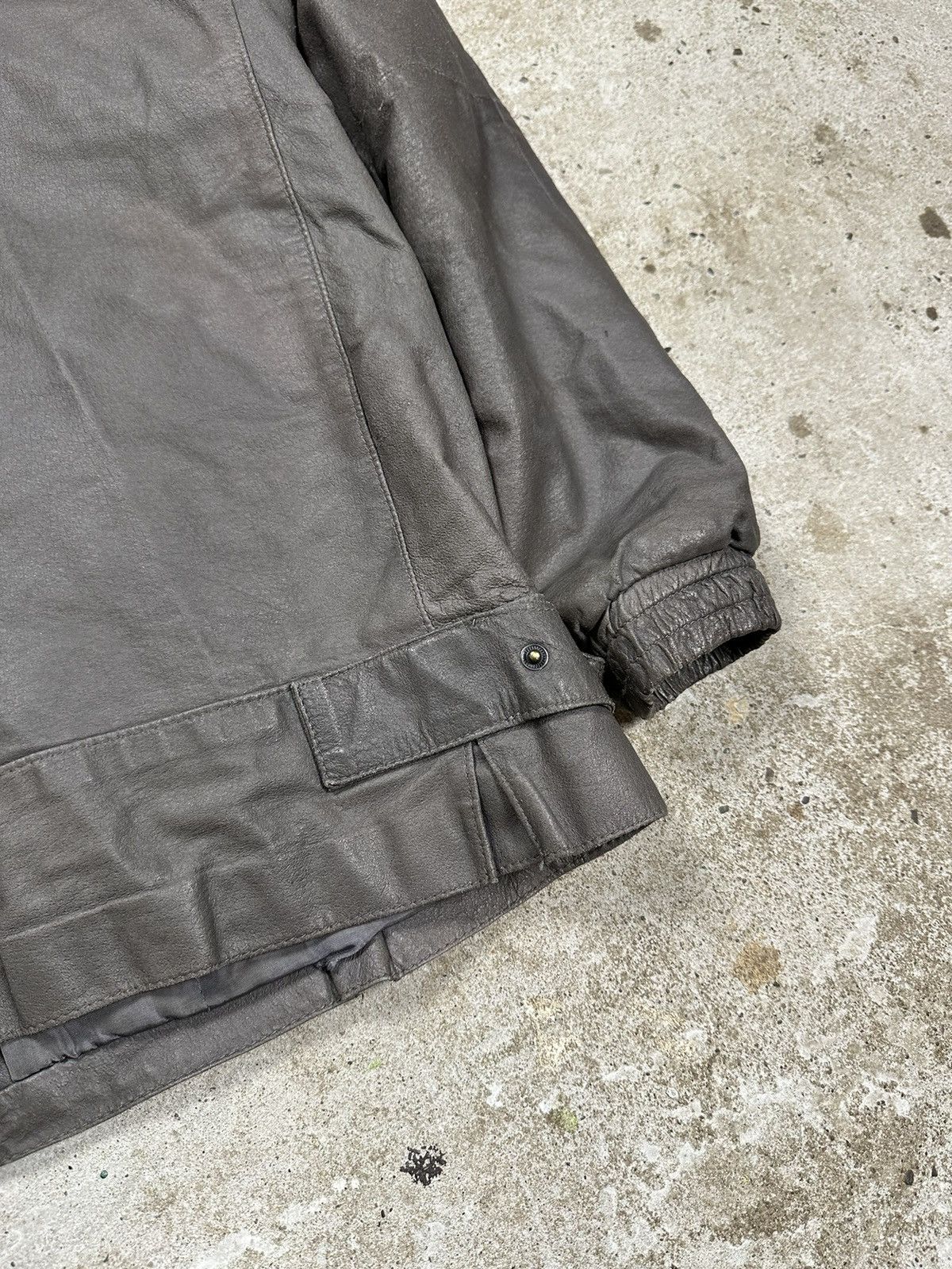 Japanese Brand Vintage y2k Grey Genuine Leather Jacket Size US M / EU 48-50 / 2 - 10 Thumbnail