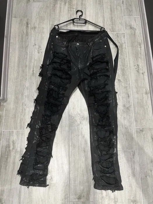 Rick Owens Drkshdw Rick Owens DRKWHDW Waxed Detroit Cut Size US 38 / EU 54 - 1 Thumbnail
