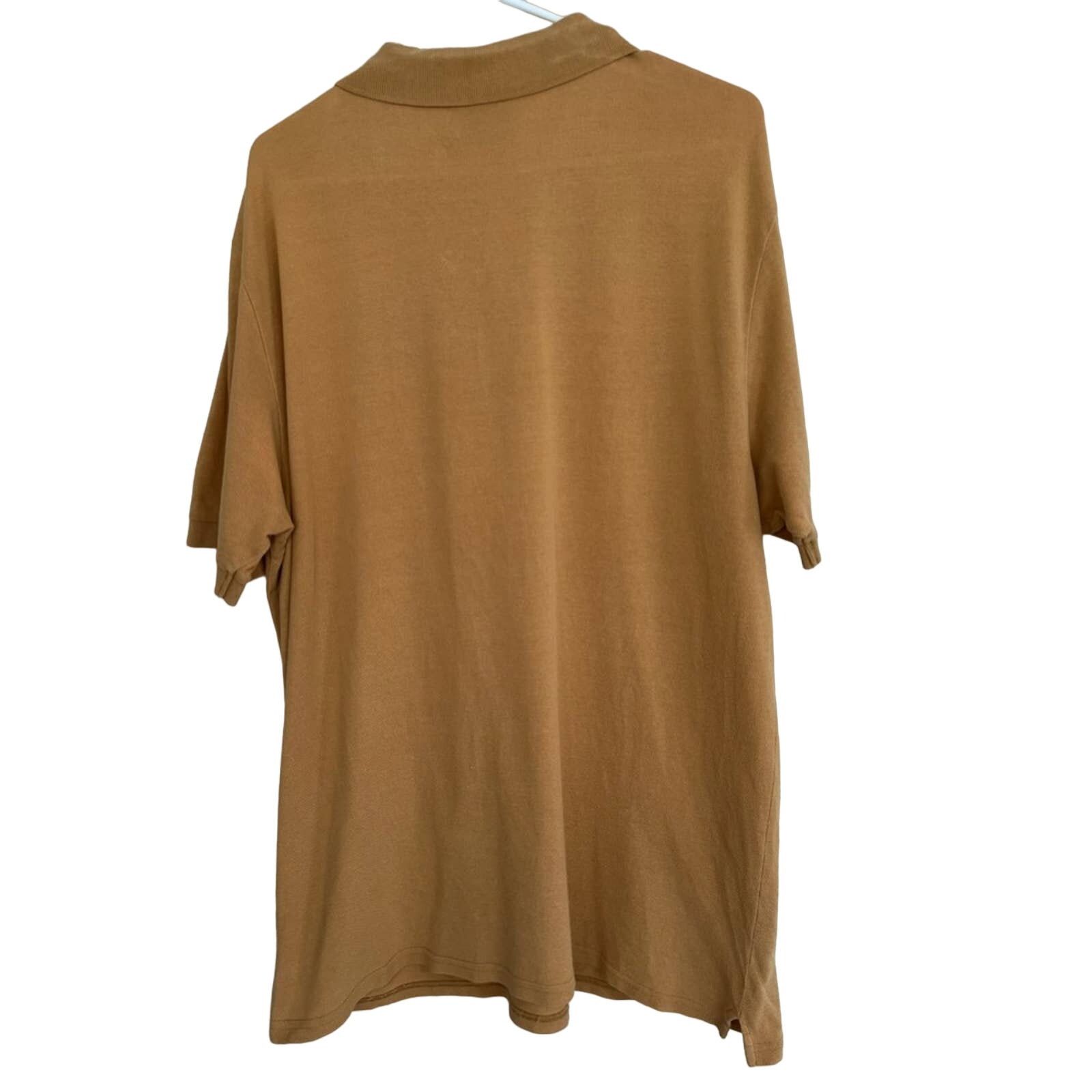 Le TIGRE Vintage Le Tigre Polo Shirt Essential Tan Golf Tiger Logo Size US XL / EU 56 / 4 - 2 Thumbnail