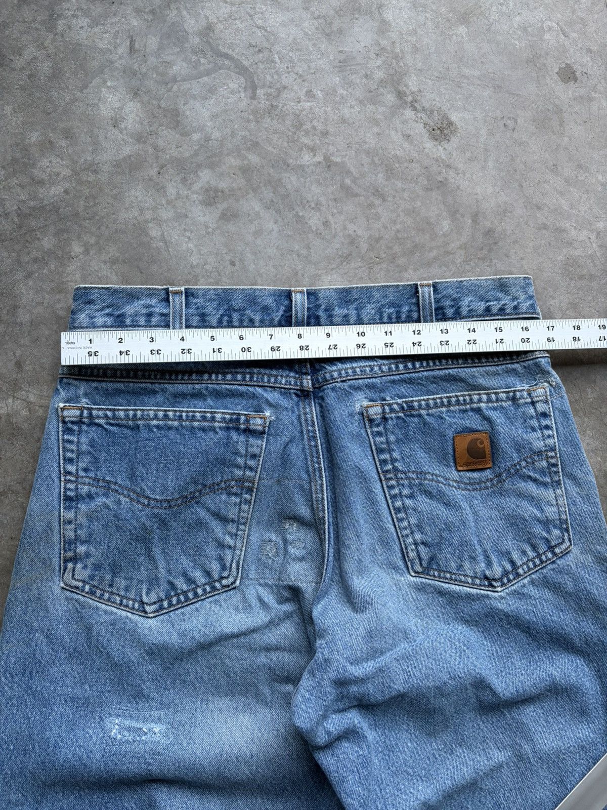 Carhartt Vintage 1990s Carhartt Workwear Light Wash Denim Jeans Size US 34 / EU 50 - 6 Thumbnail
