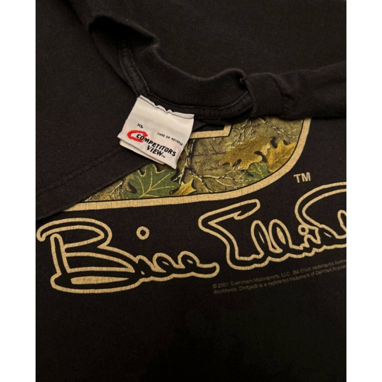NASCAR VINTAGE NASCAR Realtree Bill Elliott Real Teee Racing 2001 VTG Shirt XL Black Men T-Shirt Short Sleeve 90s Y2K Sports Racing Vintage Size US XL / EU 56 / 4 - 2 Thumbnail
