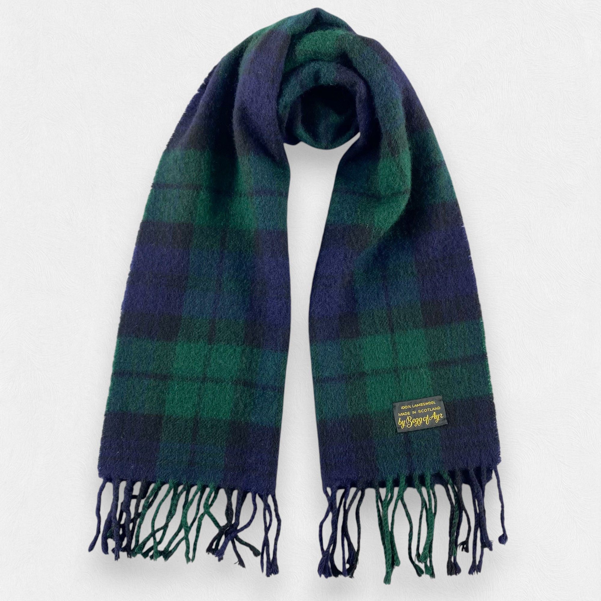 Vintage Begg Scarf Neck Wrap Wool Muffler