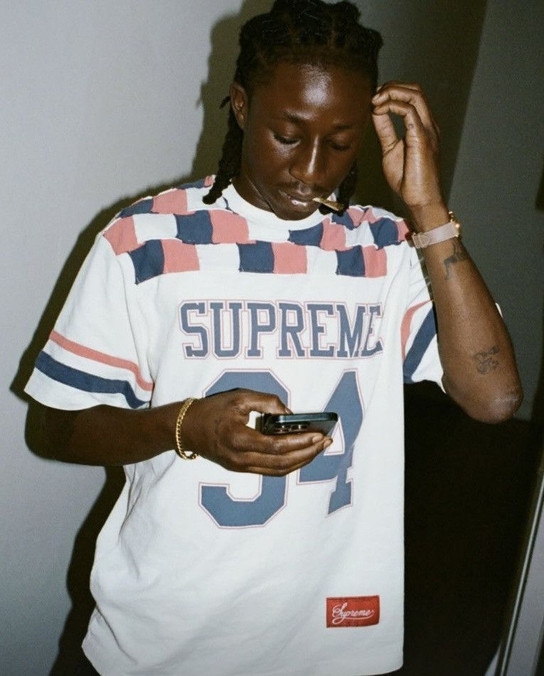 Supreme Supreme Patchwork Yoke Football Top Size Large (PRESALE 
