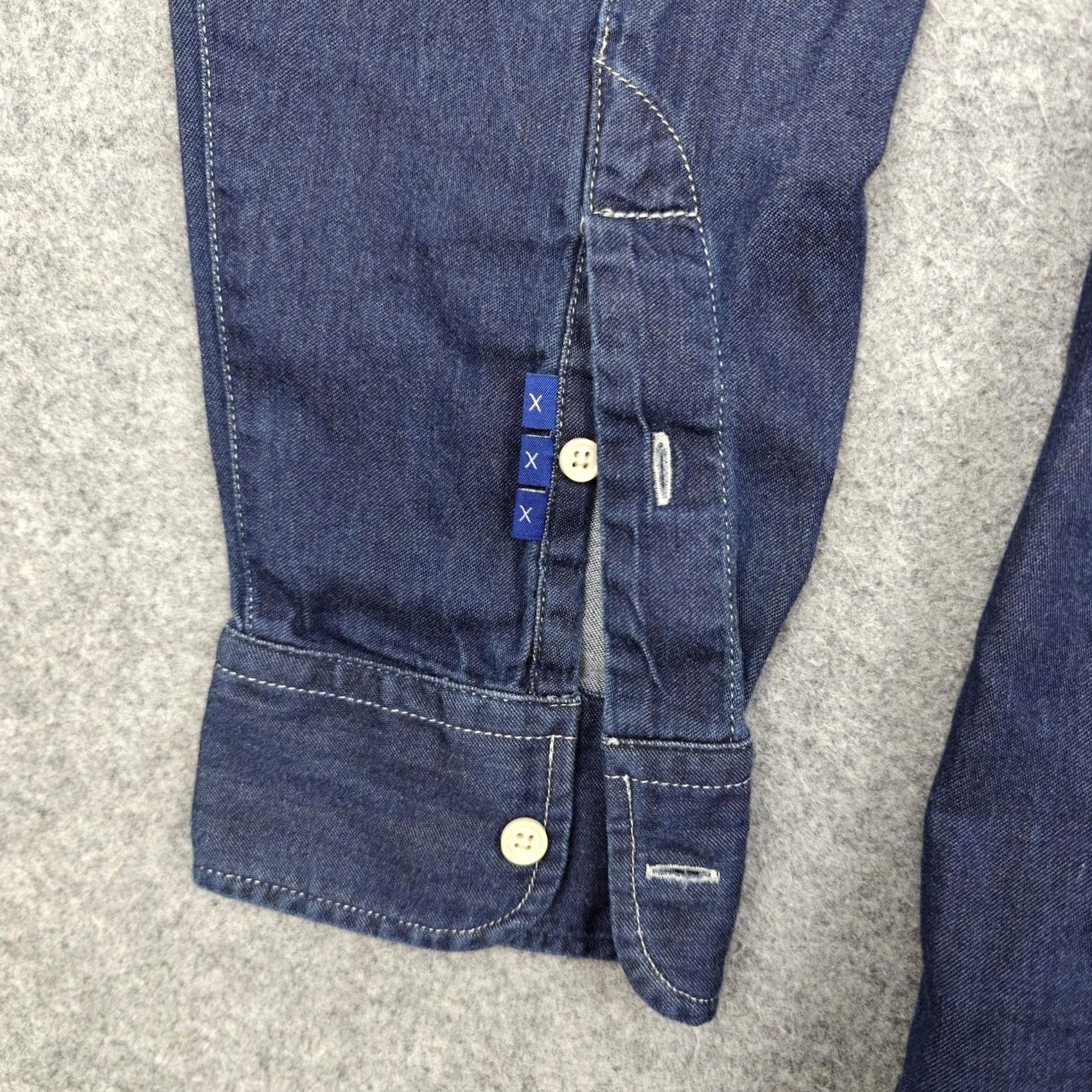 Scotch & Soda Scotch & Soda Shirt Mens Large Blue Denim Long Sleeve Button Up Casual Size US L / EU 52-54 / 3 - 2 Thumbnail
