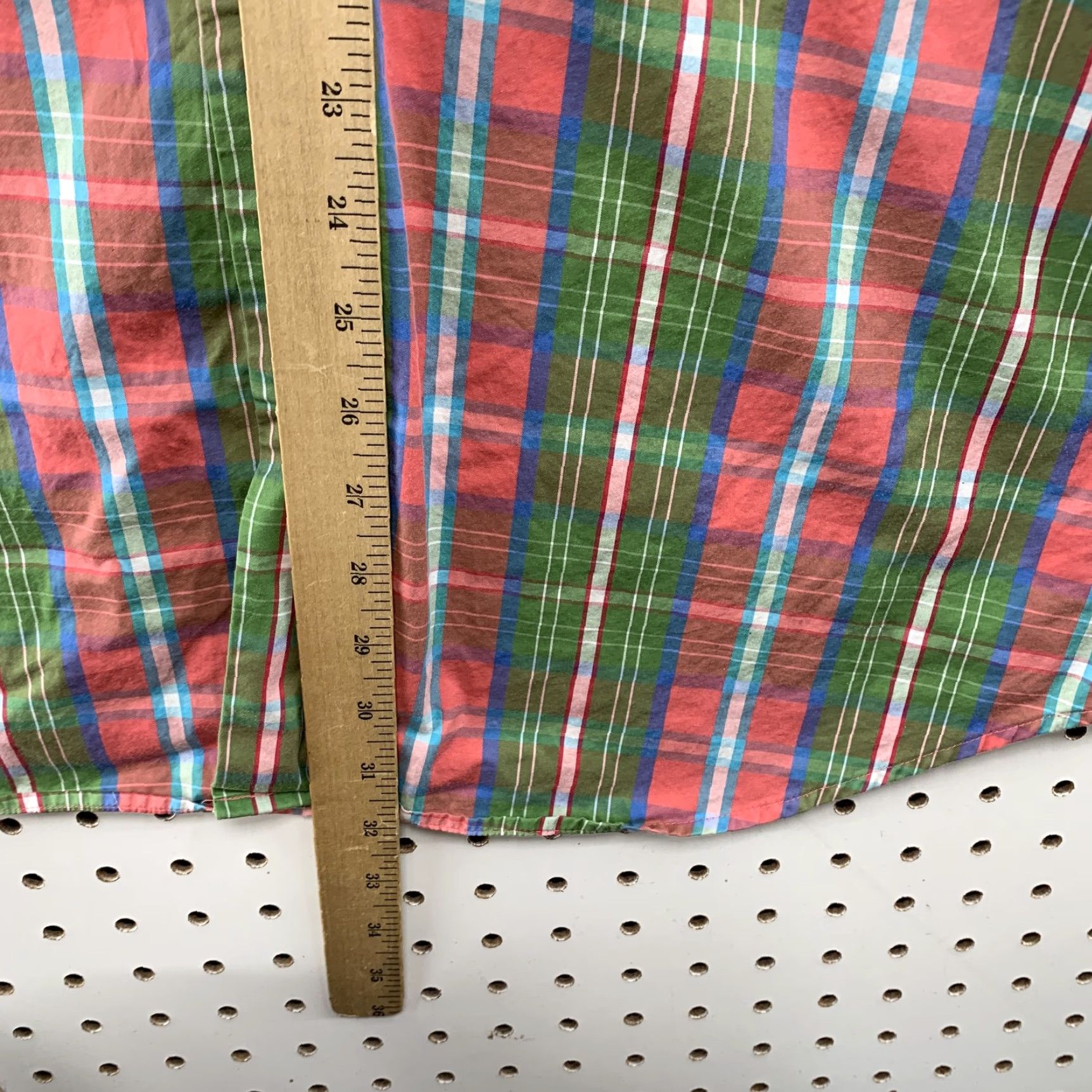 Peter Millar Peter Millar Shirt Short Sleeve Button-Down Mens Large Plaid Green Pink Casual Button-Up Apparel Size US L / EU 52-54 / 3 - 6 Thumbnail