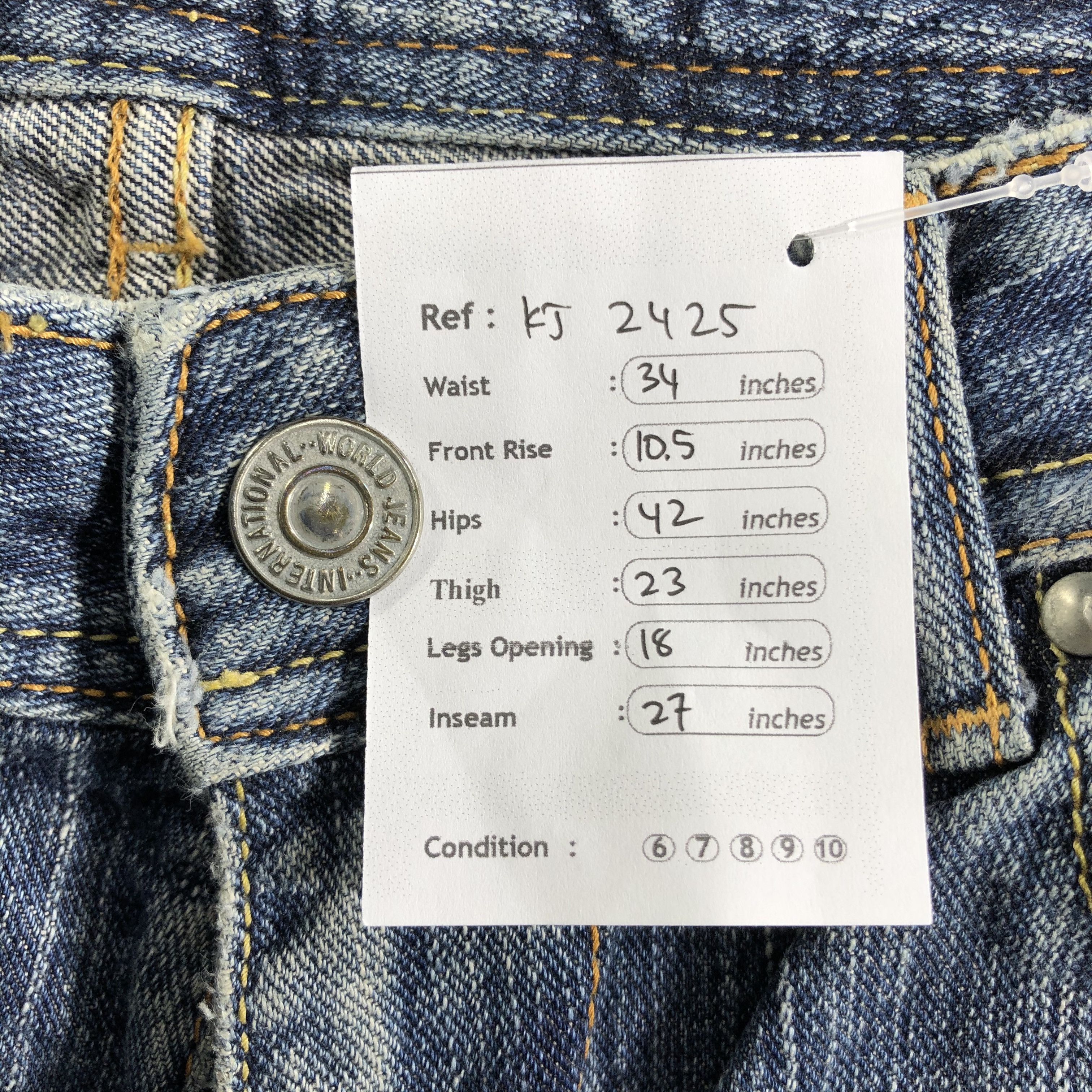 Japanese Brand Denim Craft Jeans Distressed Denim KJ2425 Size US 32 / EU 48 - 12 Thumbnail