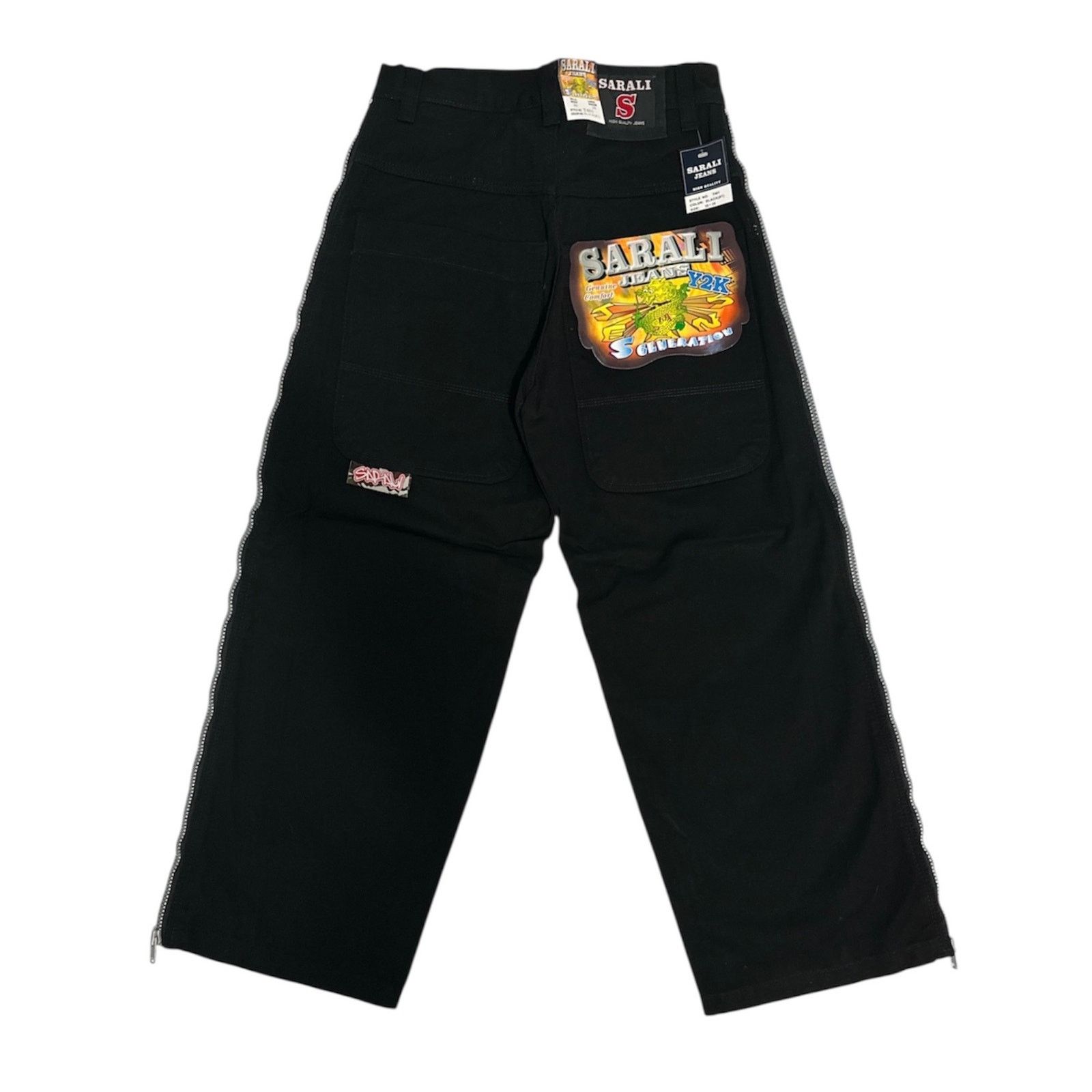 JNCO × Vintage Vintage Sarali Jeans Convertible Zipper Super Wide Camo Rave Size US 29 - 1 Thumbnail