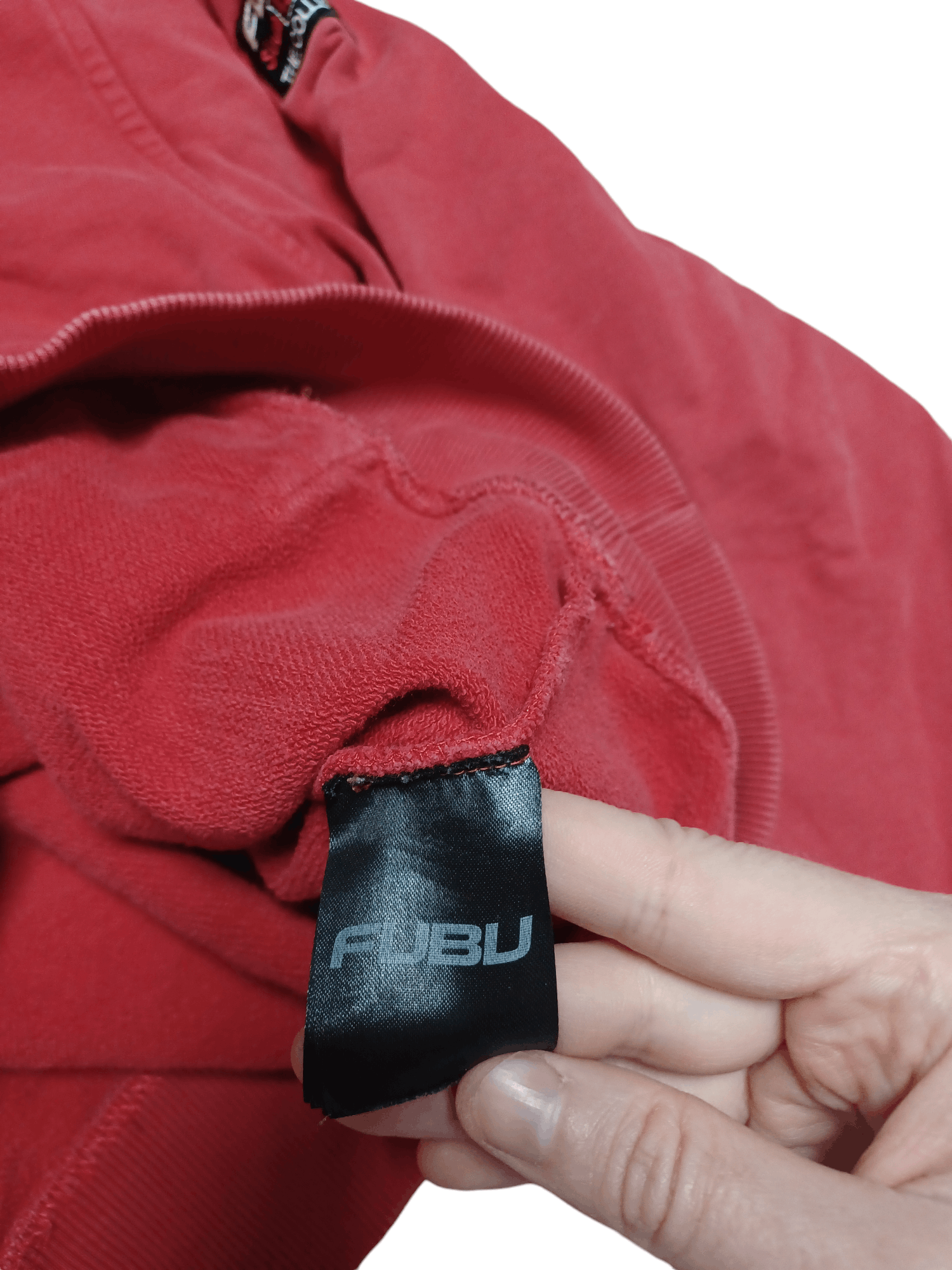 Fubu FUBU BIGLOGO EMBROIDERED RED HOODIE Y2K SK8 DRILL Size US L / EU 52-54 / 3 - 5 Thumbnail