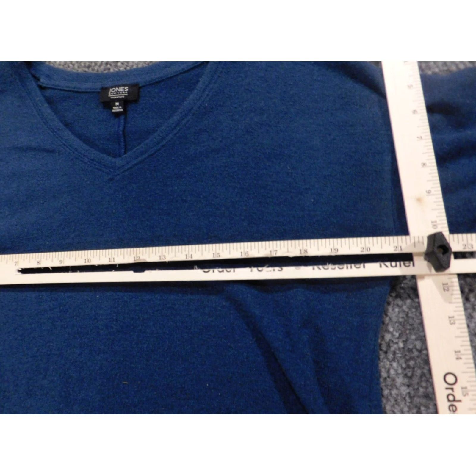 Jones New York Jones New York Womens Medium Blue Pullover Knit Sweatshirt Turtleneck Raglan Long Sleeve Cotton Polyester Logo Modern Stretch Sweater Size M / US 6-8 / IT 42-44 - 5 Thumbnail