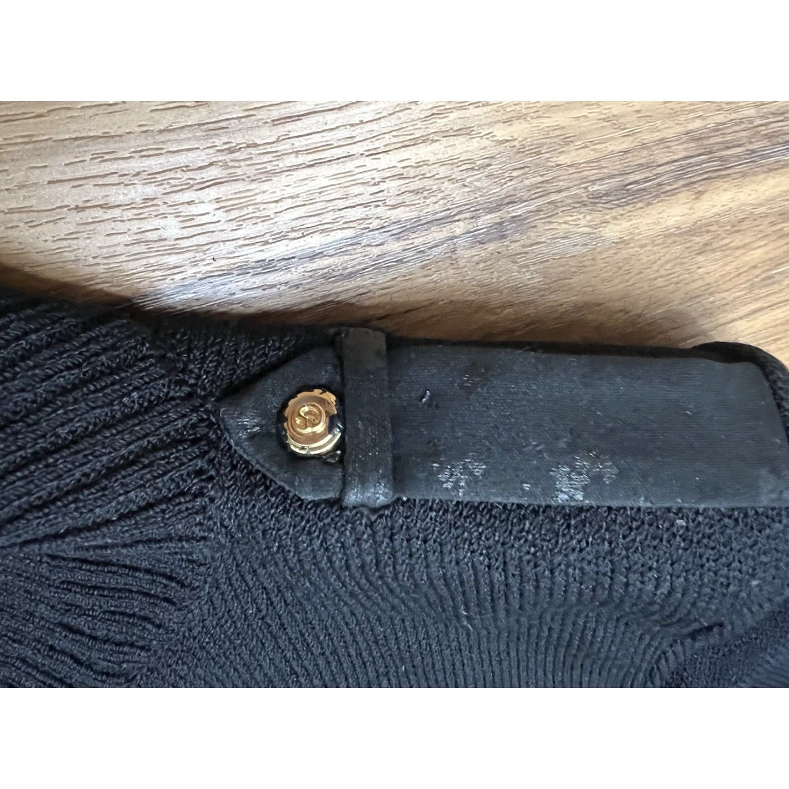 St. John St. John Santana Knit Long Sleeve Turtleneck Black 4 Button Accent Sweater Womens EUC Size S / US 4 / IT 40 - 3 Thumbnail