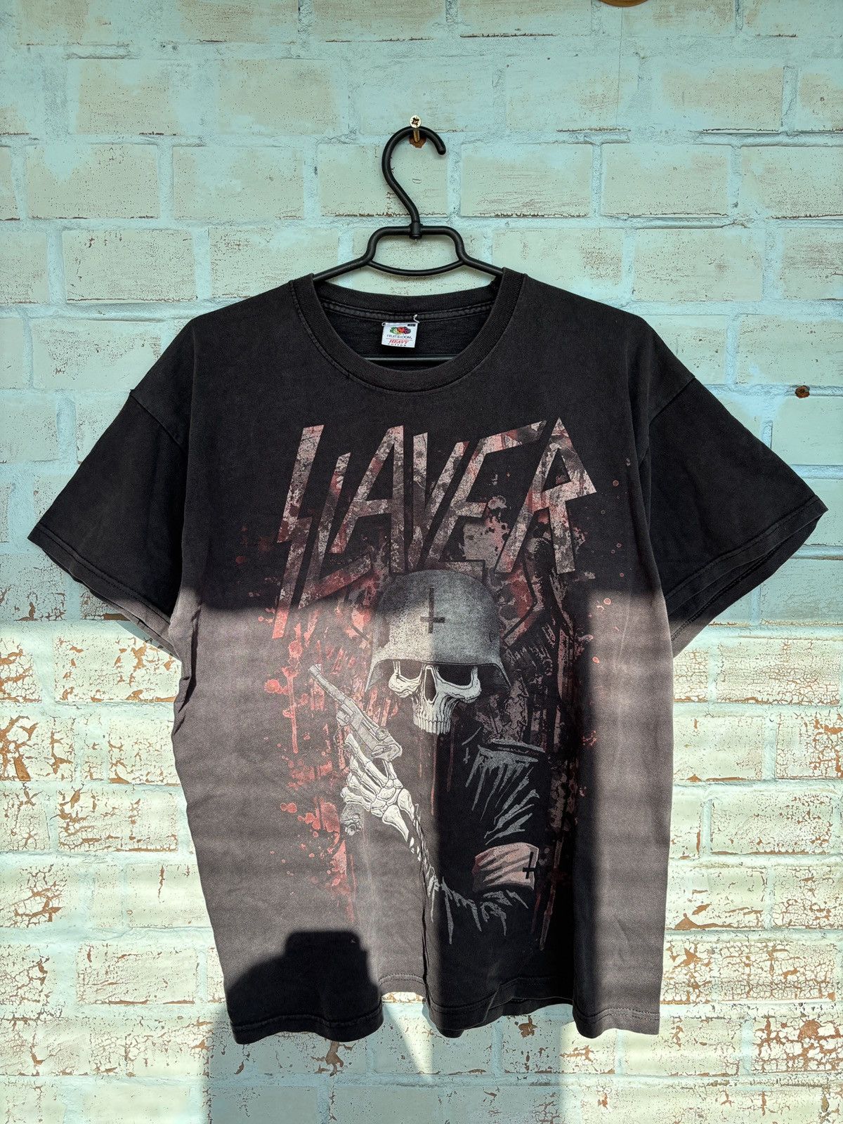 Slayer sun faded vintage slayer t-shirt 90s y2k skull rock t-shirt Size US L / EU 52-54 / 3 - 1 Thumbnail