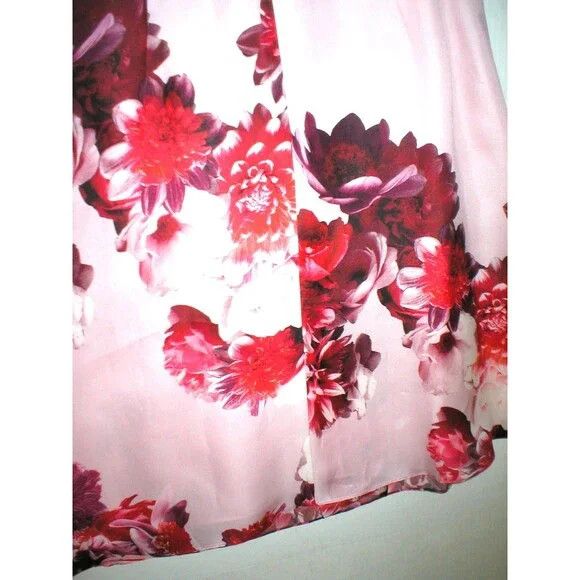Carolina Herrera Designe Carolina Herrera $2490 Pink Silk Dress Floral Red 12 Size XL / US 12-14 / IT 48-50 - 10 Thumbnail
